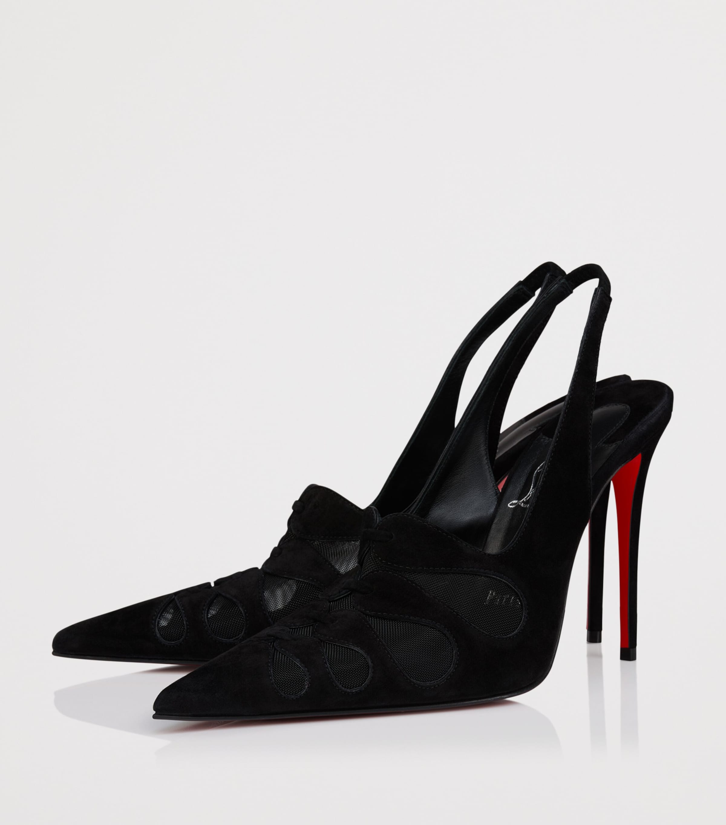 Circus Max Suede-Mesh Slingback Pumps 100 B439 Image 3