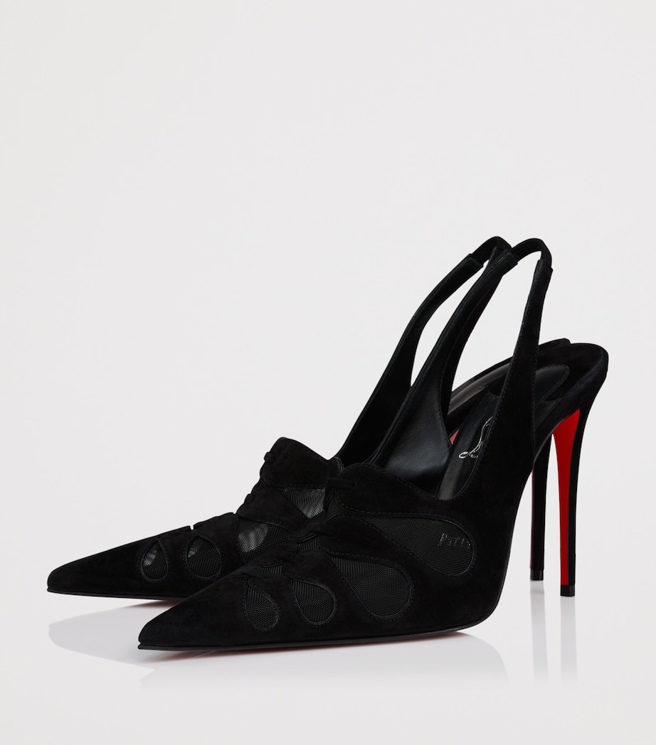 Circus Max Suede-Mesh Slingback Pumps 100 B439 Image 3