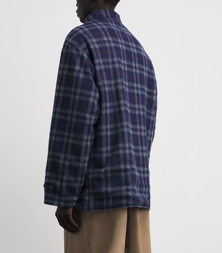 Maison Margiela Mens Cotton Reversible Jacket Beige/blue Image 5
