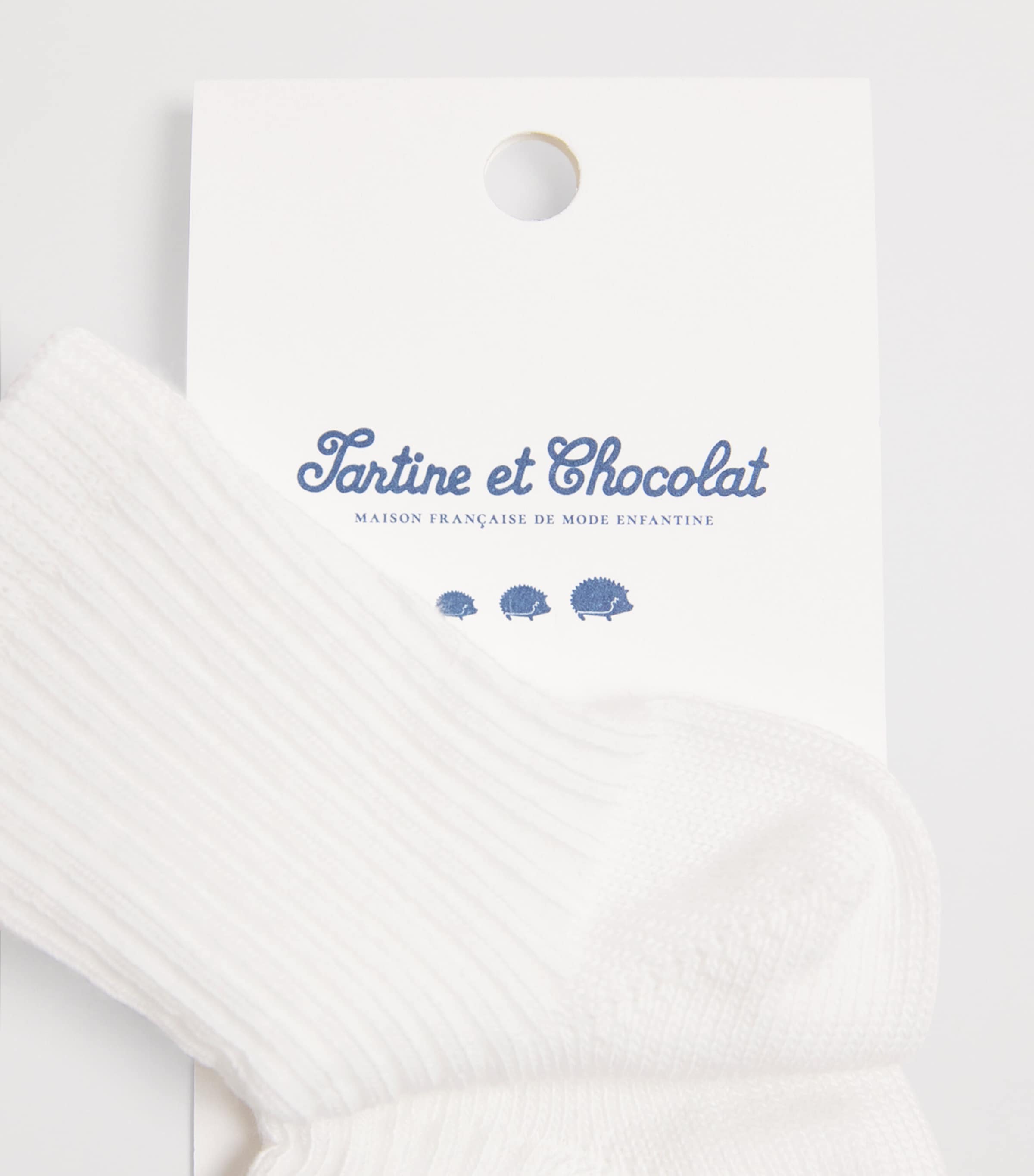 Tartine et Chocolat Ribbed Ankle Socks Nacre Image 2
