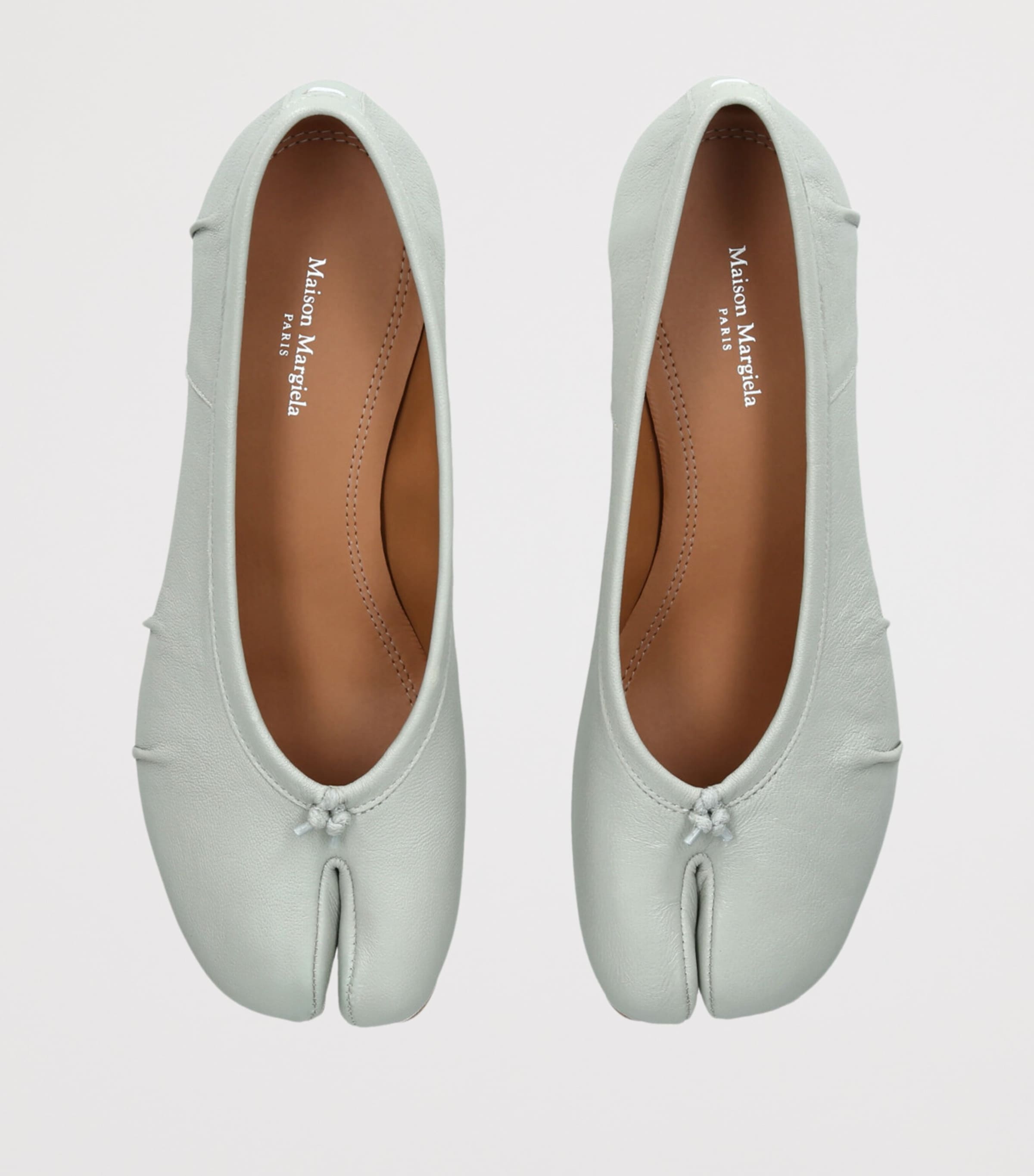 Maison Margiela Leather Tabi Ballerina Pumps 30 Bone Image 4
