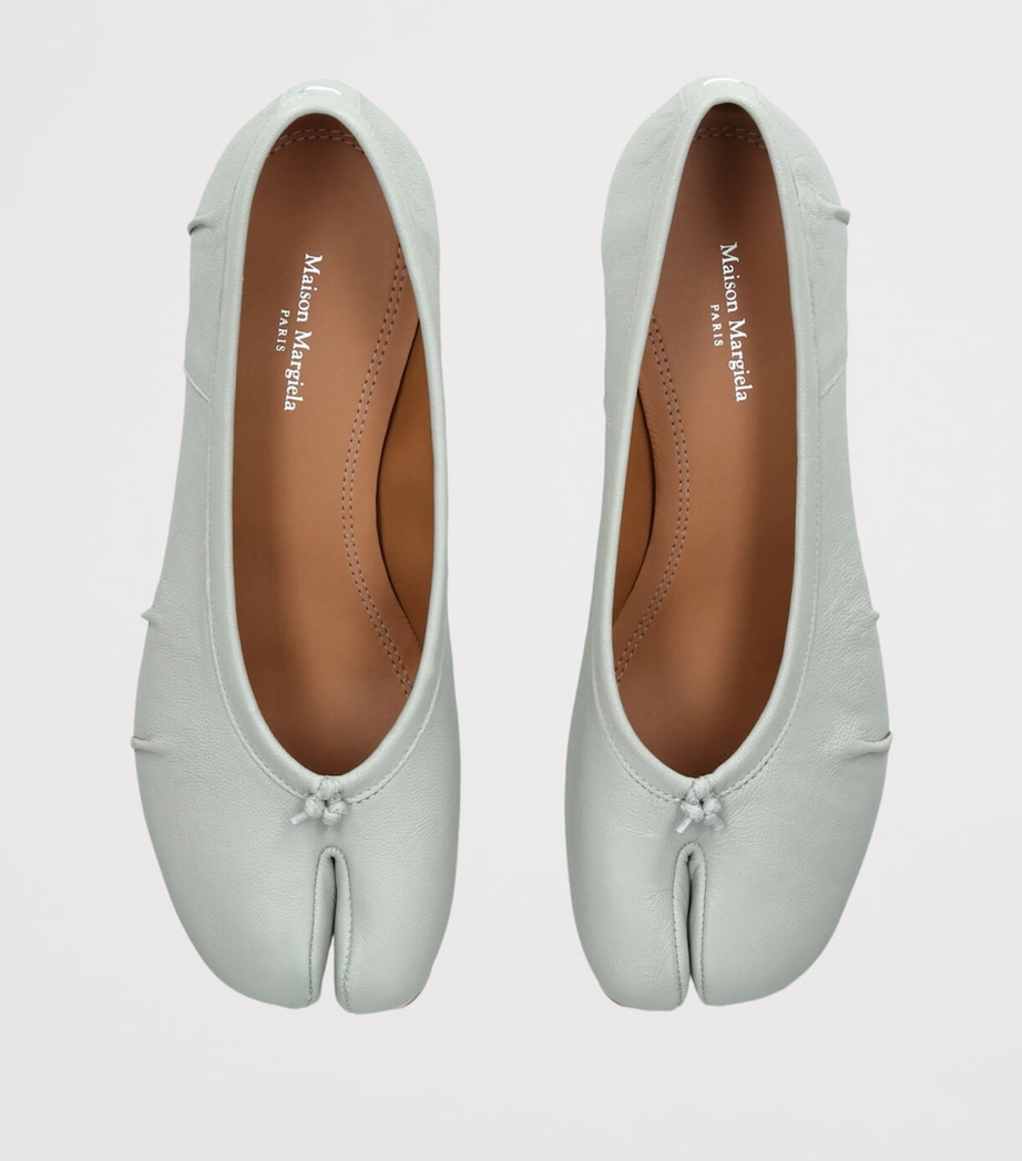 Maison Margiela Leather Tabi Ballerina Pumps 30 Bone Image 4
