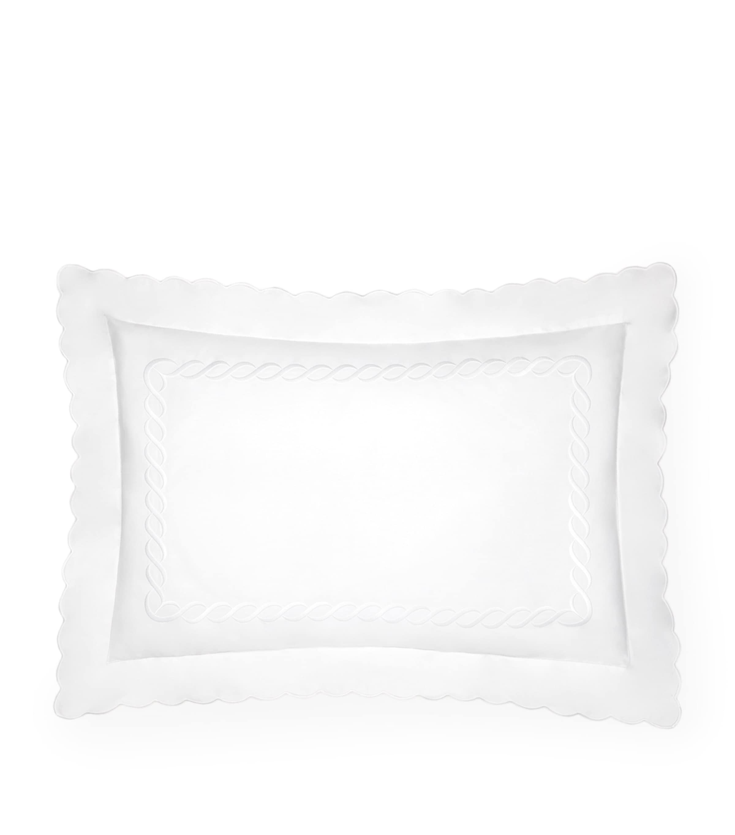 Pratesi Treccia Oxford Pillowcase In White