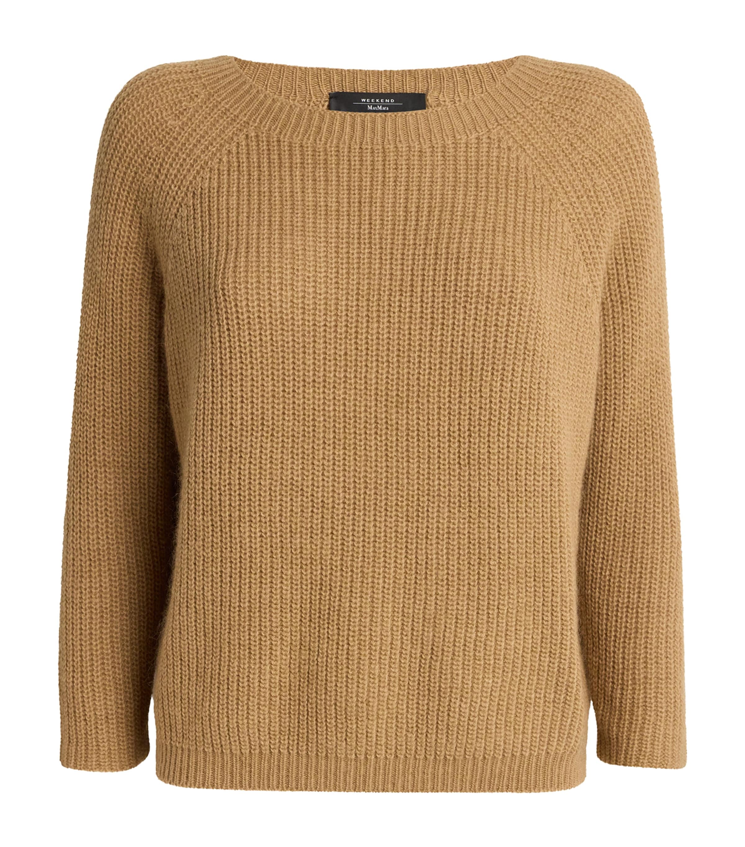 Shop Weekend Max Mara Round-neck Sweater In Beige