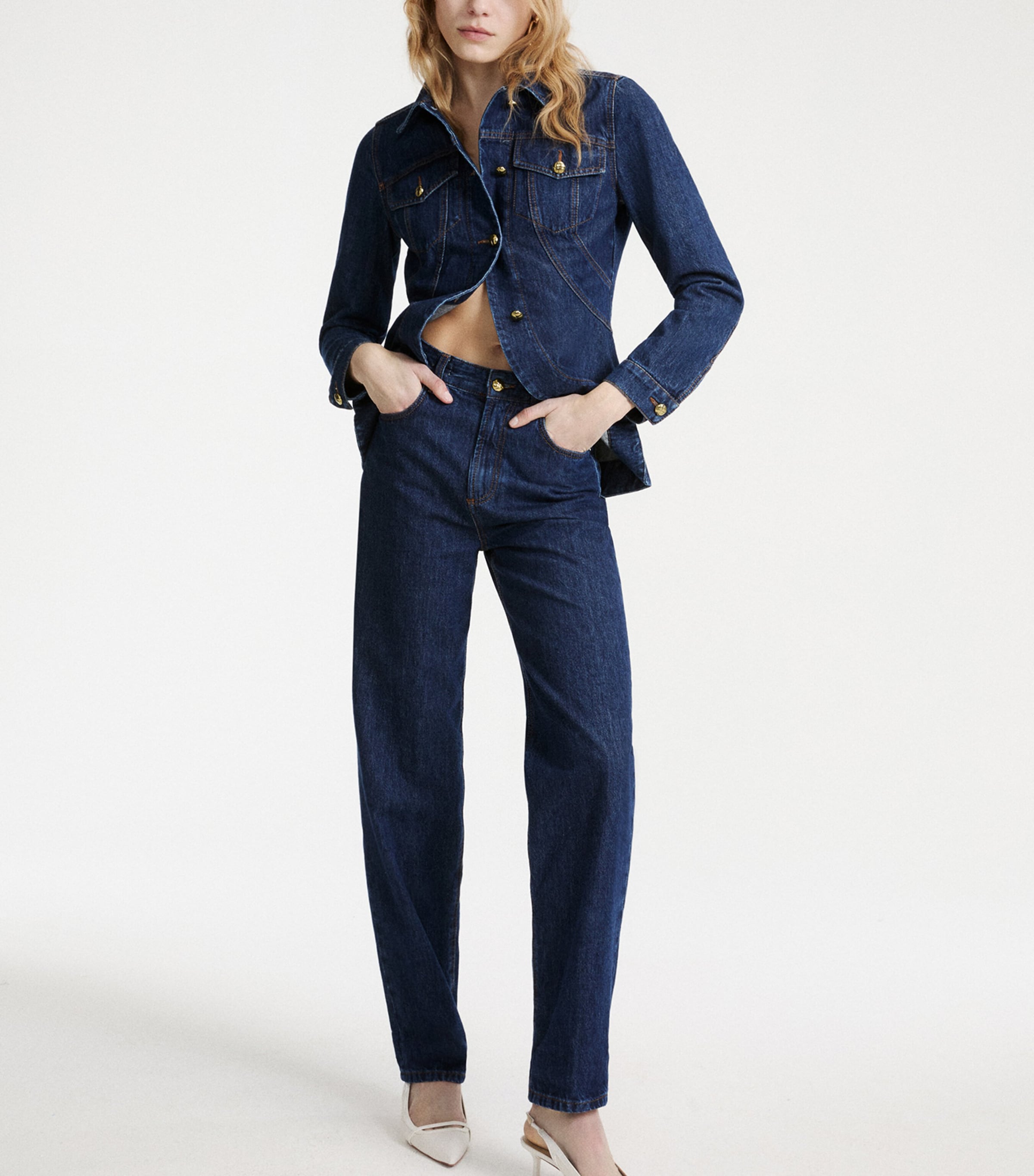 Marella Womens High-Rise StraightJeans Navy Image 5