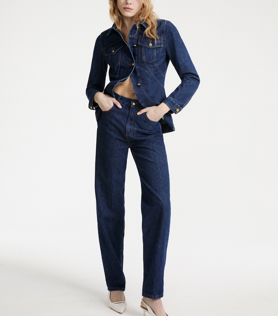 Marella Womens High-Rise StraightJeans Navy Image 5