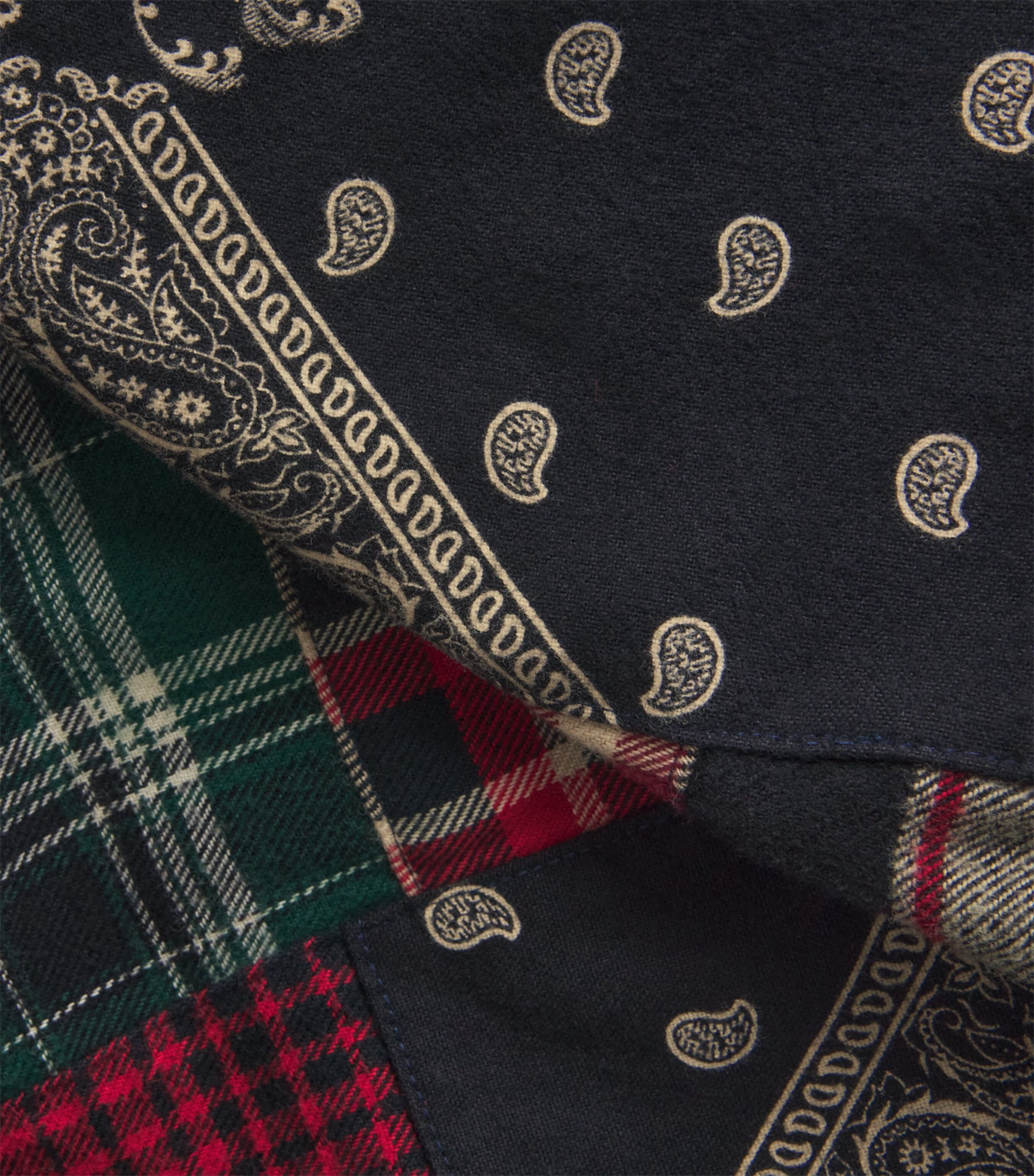 Relaxed Patchwork Straight Trousers MULTI Image 5