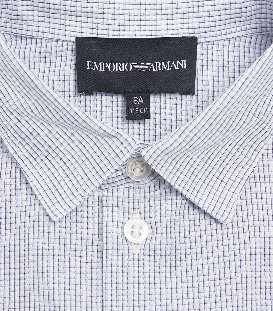 Cotton Check Shirt (6-36 Months) CH.L.BLUE/WHTE Image 3