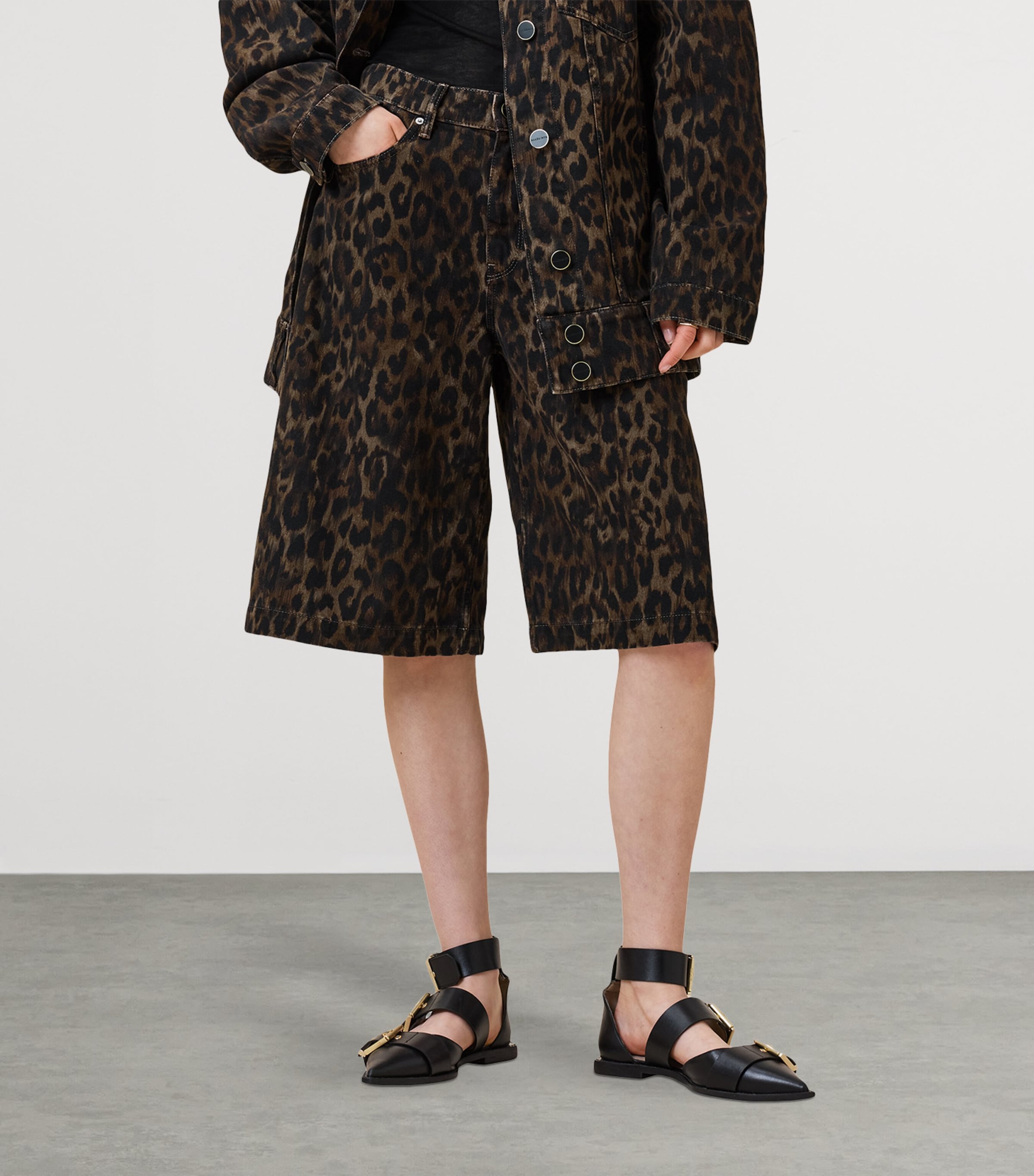 Leopard Print Louie Shorts LEPPO BROWN Image 5