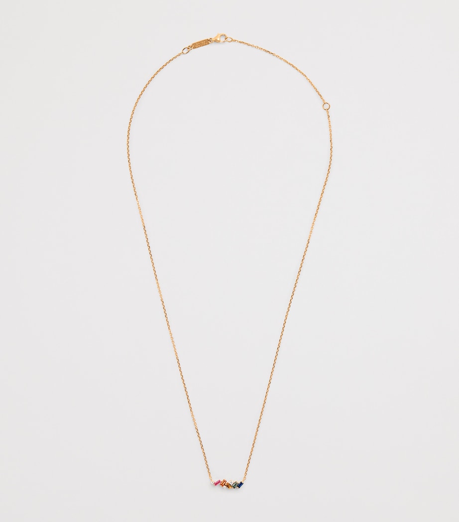 Rose Gold, Diamond and Sapphire Frenzy Necklace 18K RG/RS Image 3
