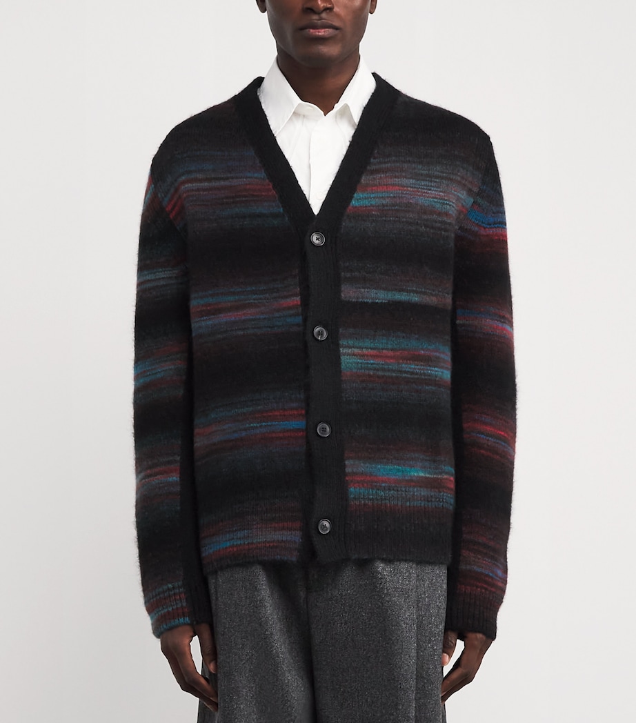 Wool-Blend Stripe Cardigan 79_BLACK Image 3