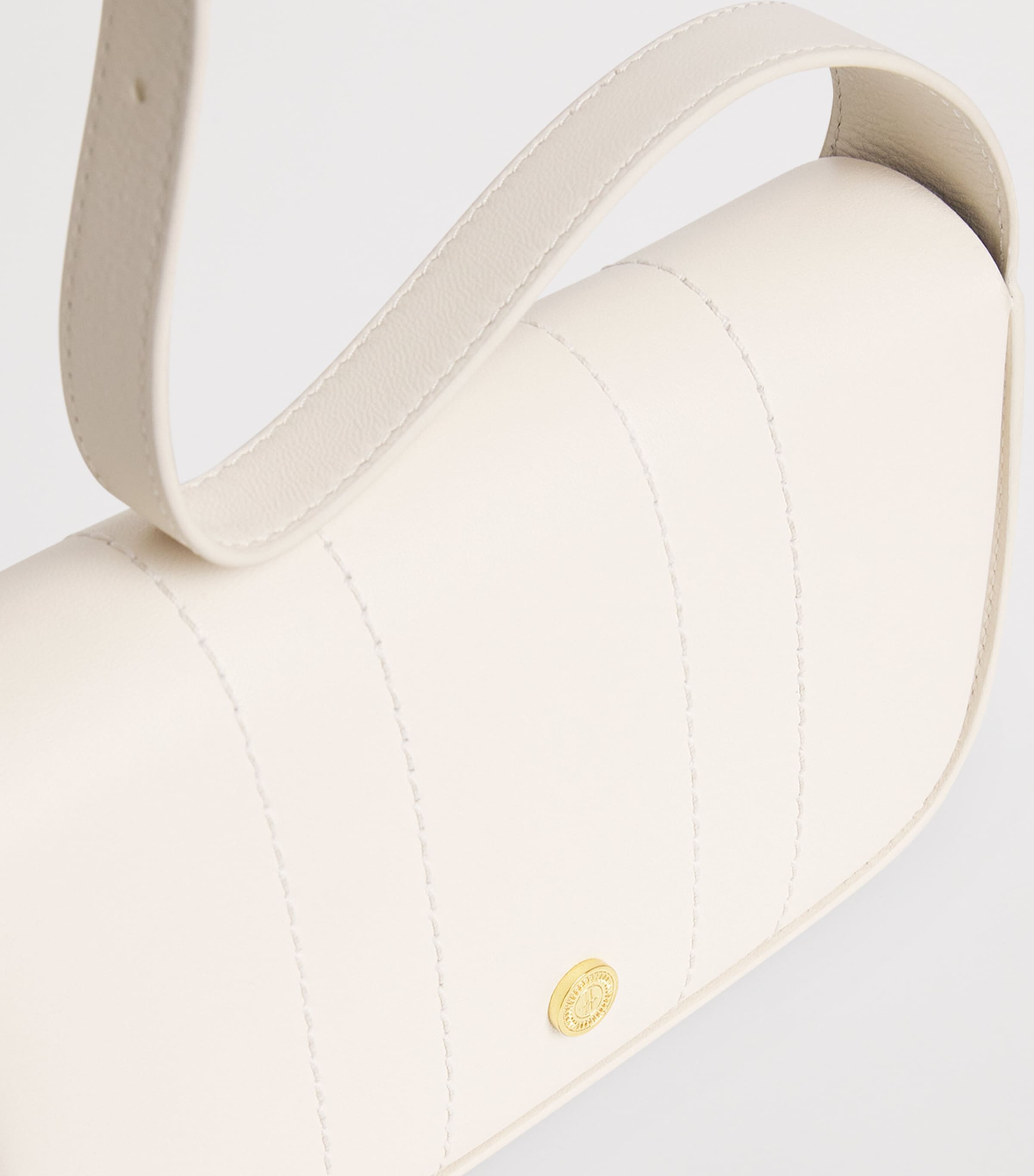 Harrods Leather Baguette Bag Birch Image 6