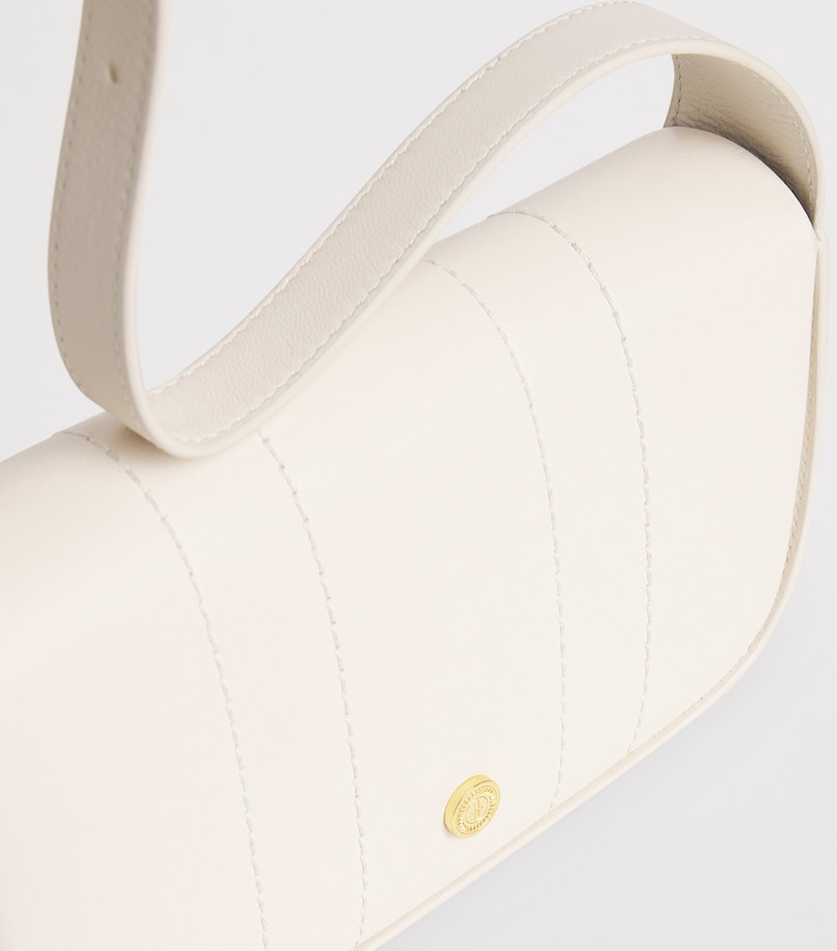 Harrods Leather Baguette Bag Birch Image 6