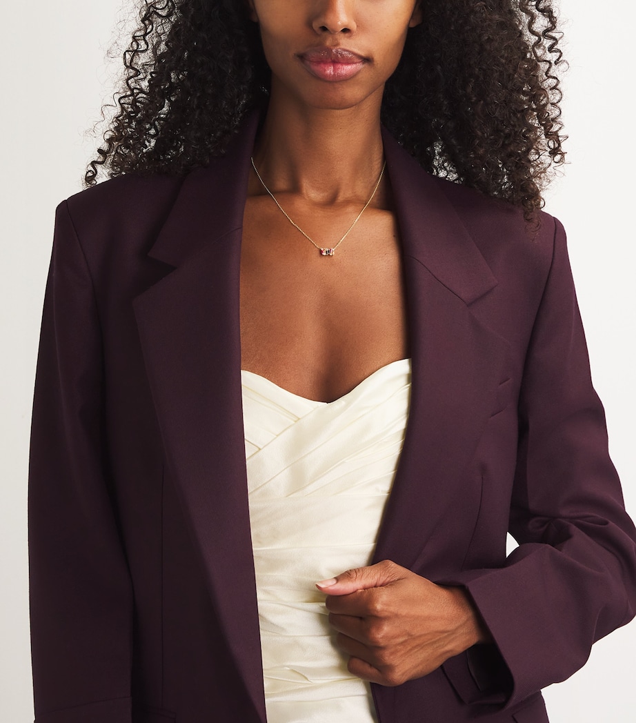 Yellow Gold, Diamond and Sapphire Shimmer Pendant Necklace 18K YG/RS Image 4