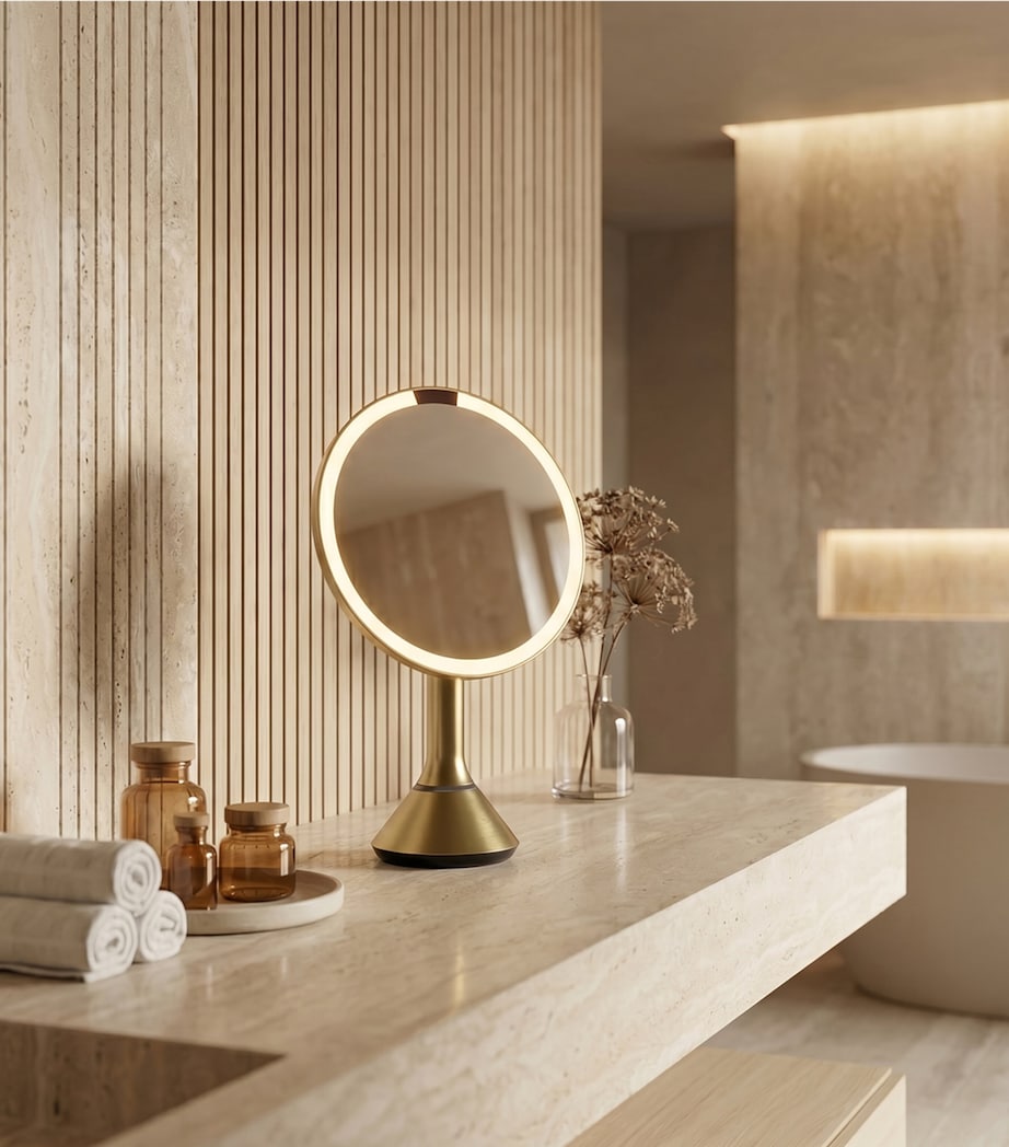Simplehuman Round Sensor Touch Mirror Brass Stn Steel Image 2