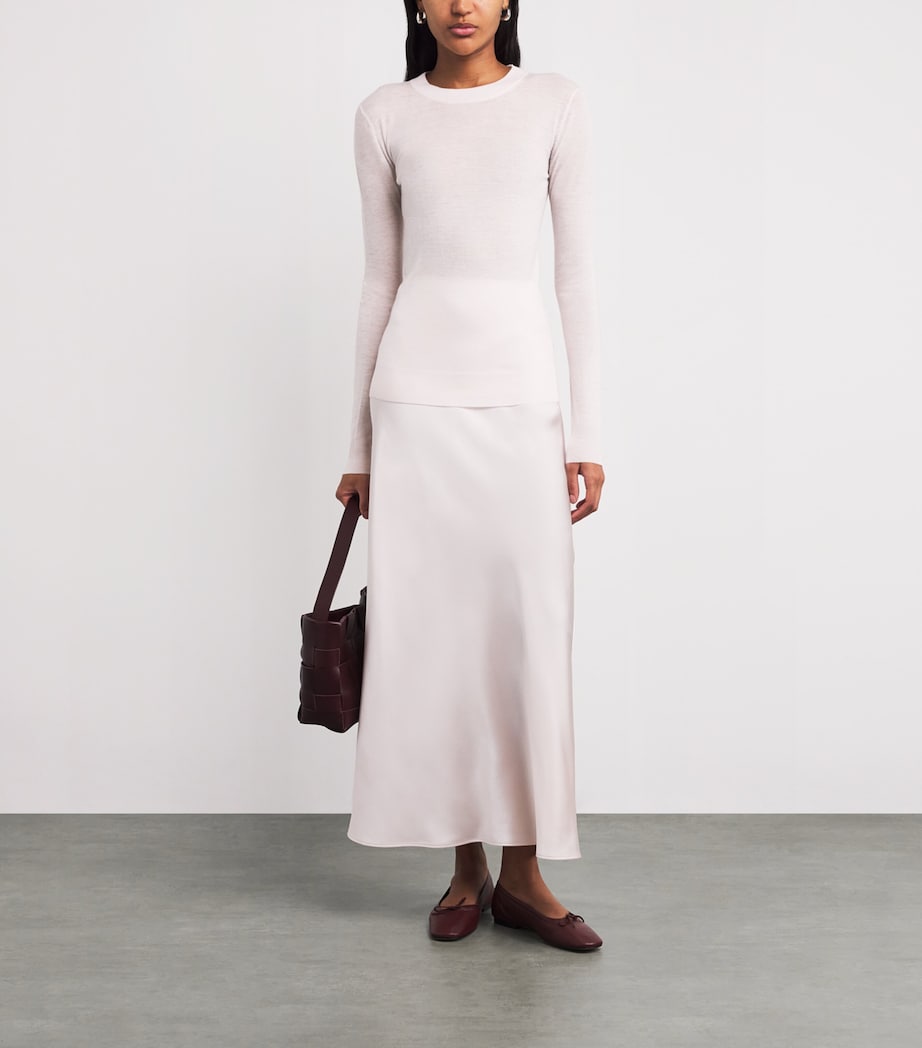 Cashair Round Neck Sweater ROSE Image 2