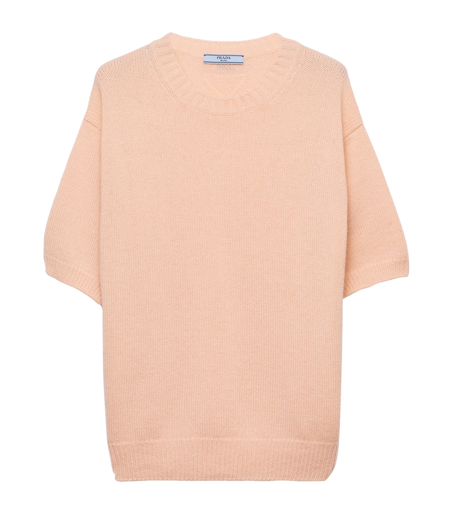 Wool-Cashmere Short-Sleeve Sweater F0075 Image 1