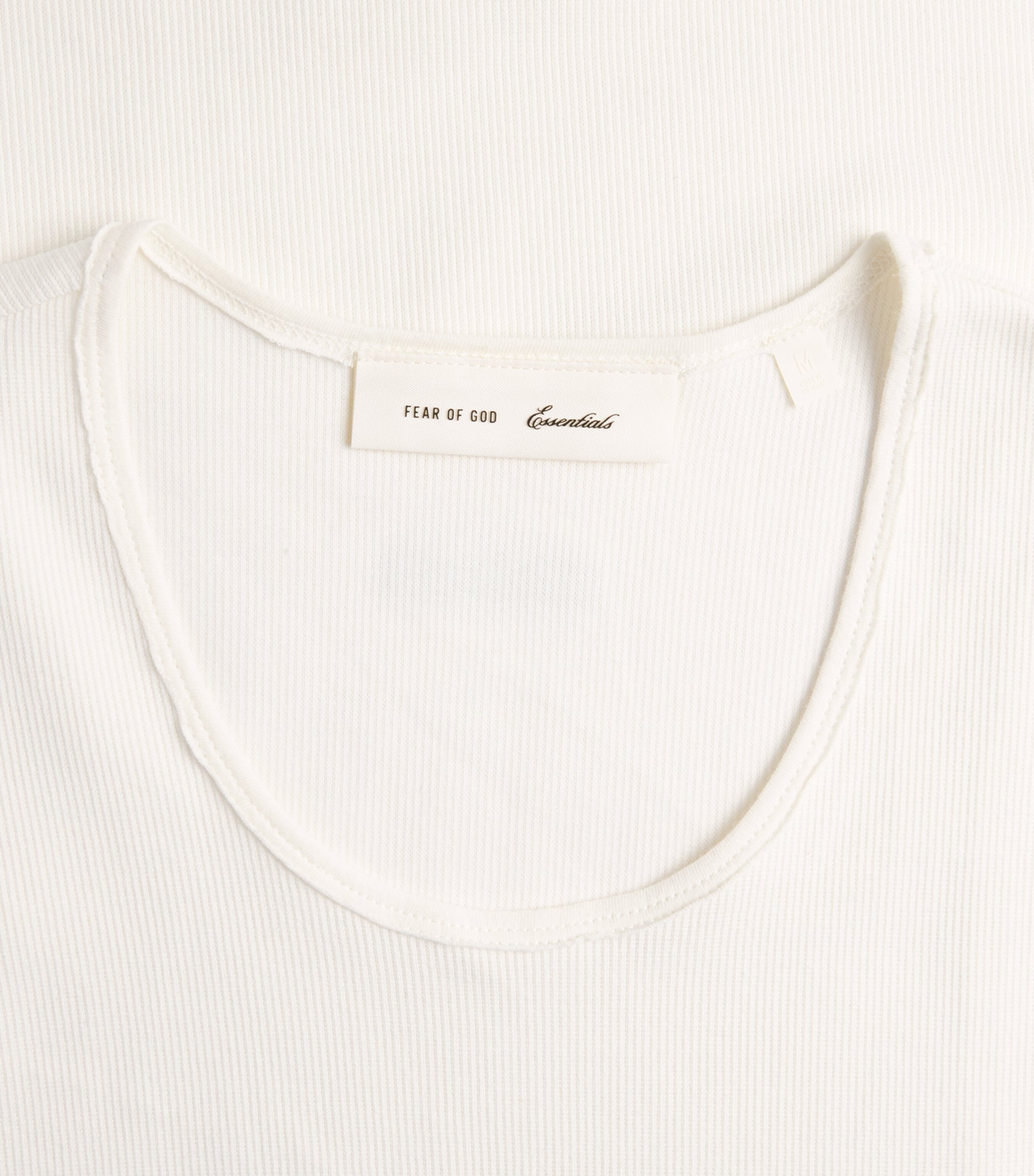 FEAR OF GOD ESSENTIALS Mens Ribbed Essential Tank Top Ivory Image 6