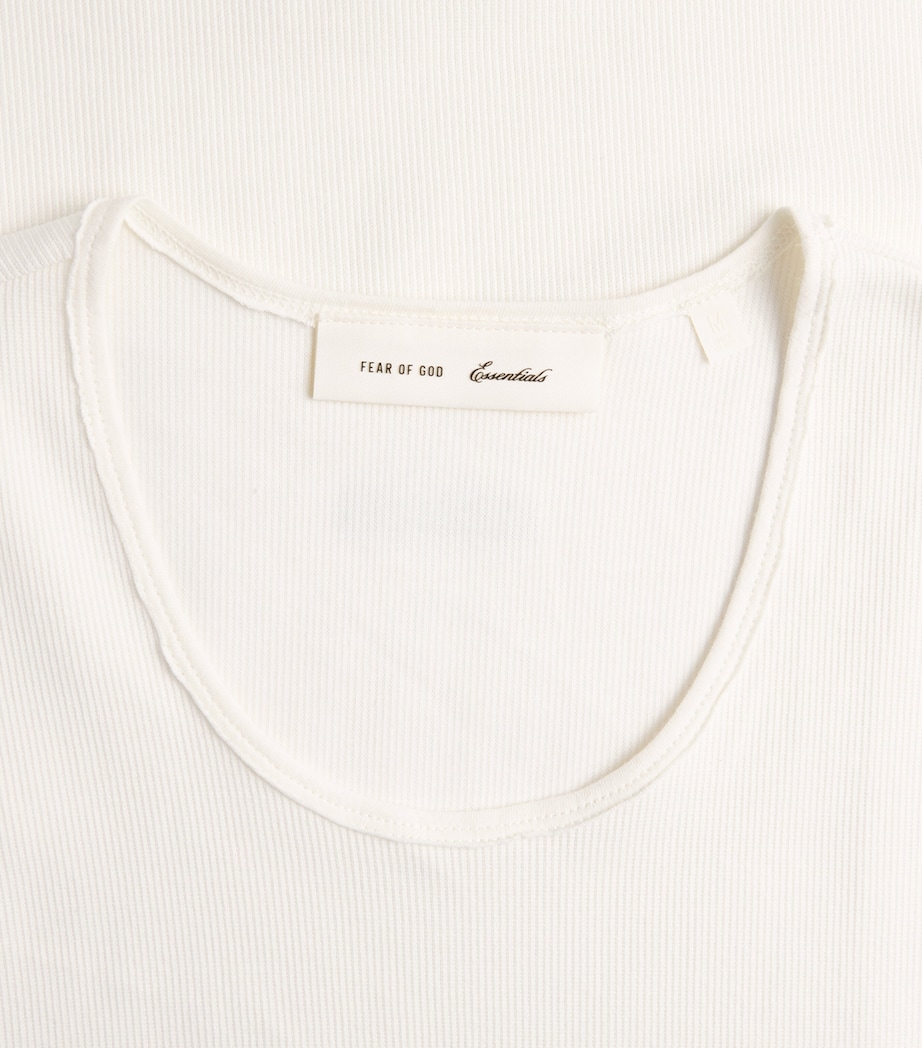 FEAR OF GOD ESSENTIALS Mens Ribbed Essential Tank Top Ivory Image 6
