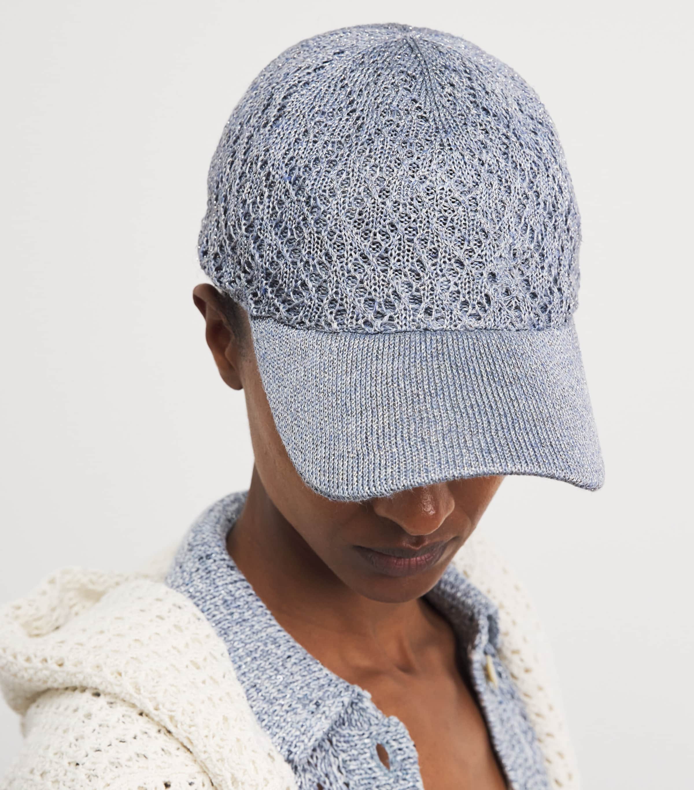 Eleventy Linen-Silk-Blend Baseball Cap Nuvola Image 2