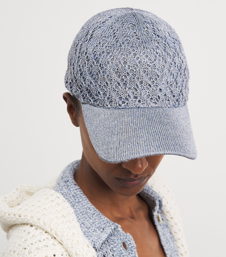 Eleventy Linen-Silk-Blend Baseball Cap Nuvola Image 2