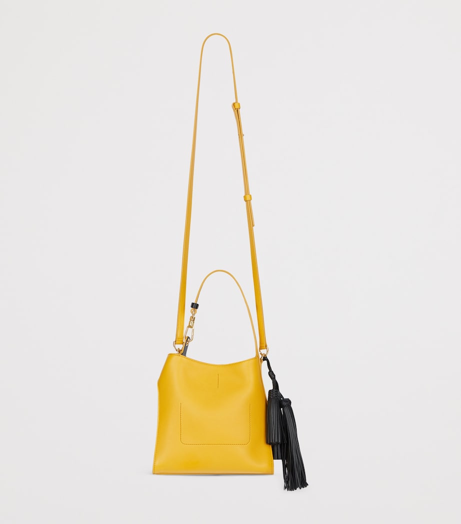 Mini Leather Belted Shoulder Bag MUSTARD Image 3