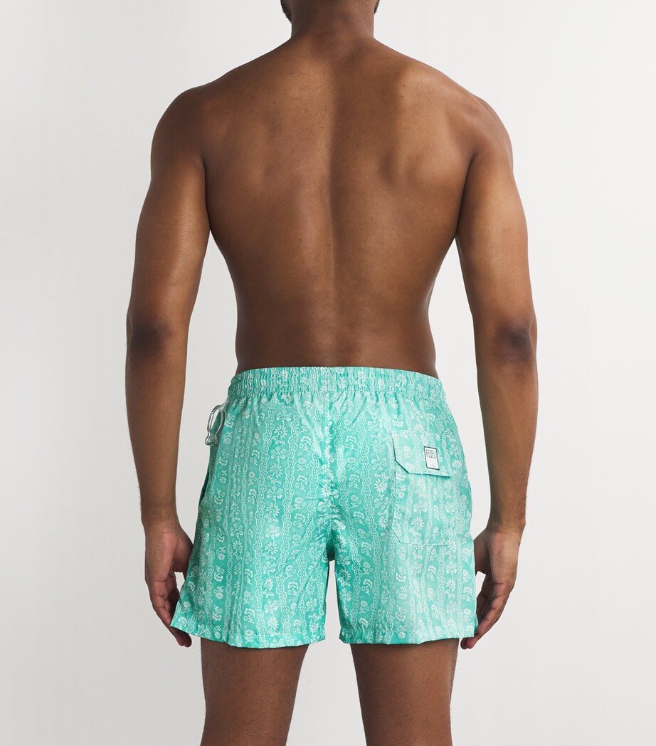 Fedeli Mens Printed Madeira Swim Shorts Green Image 4