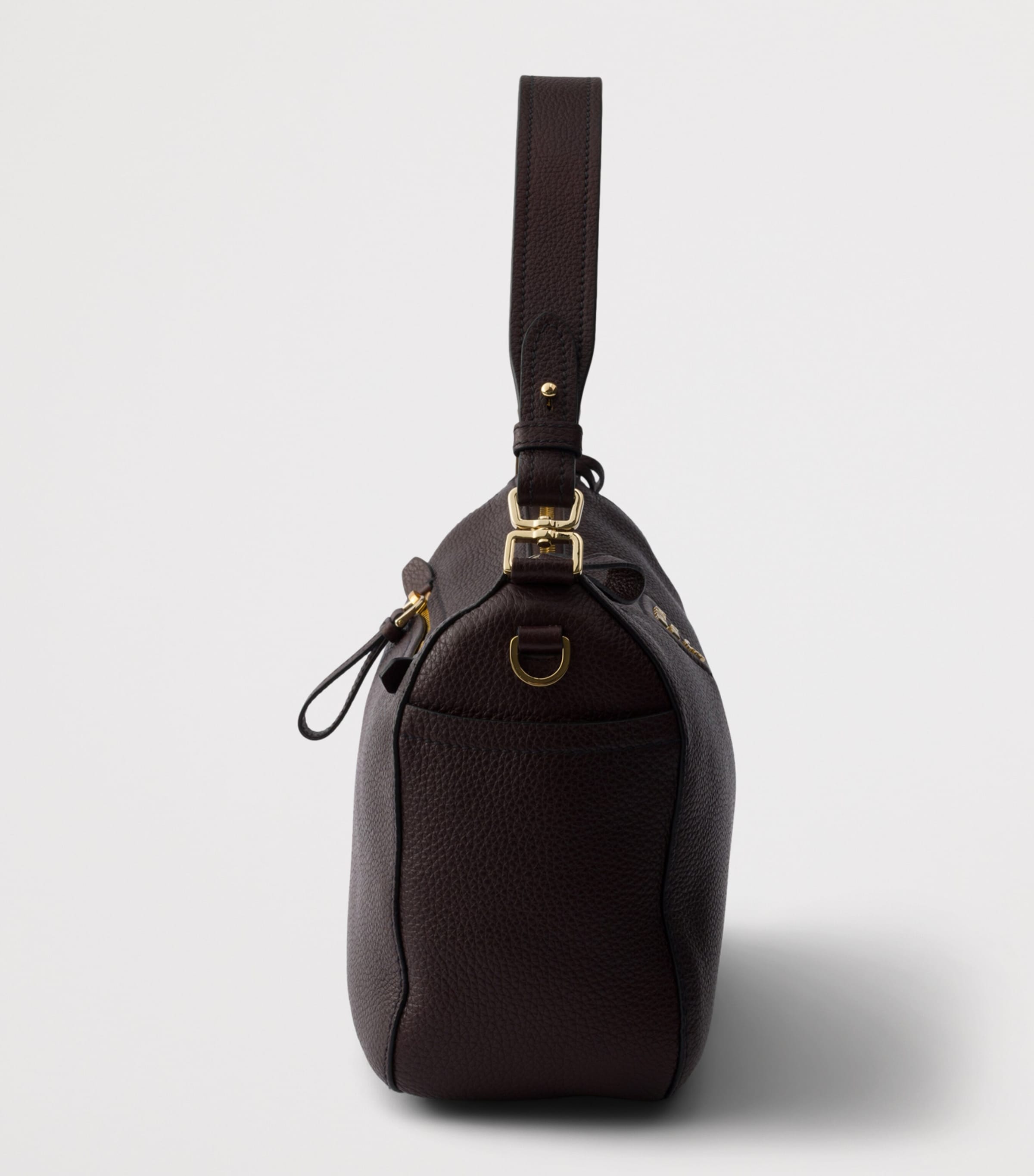 Prada Medium Leather Shoulder Bag Brown Image 5