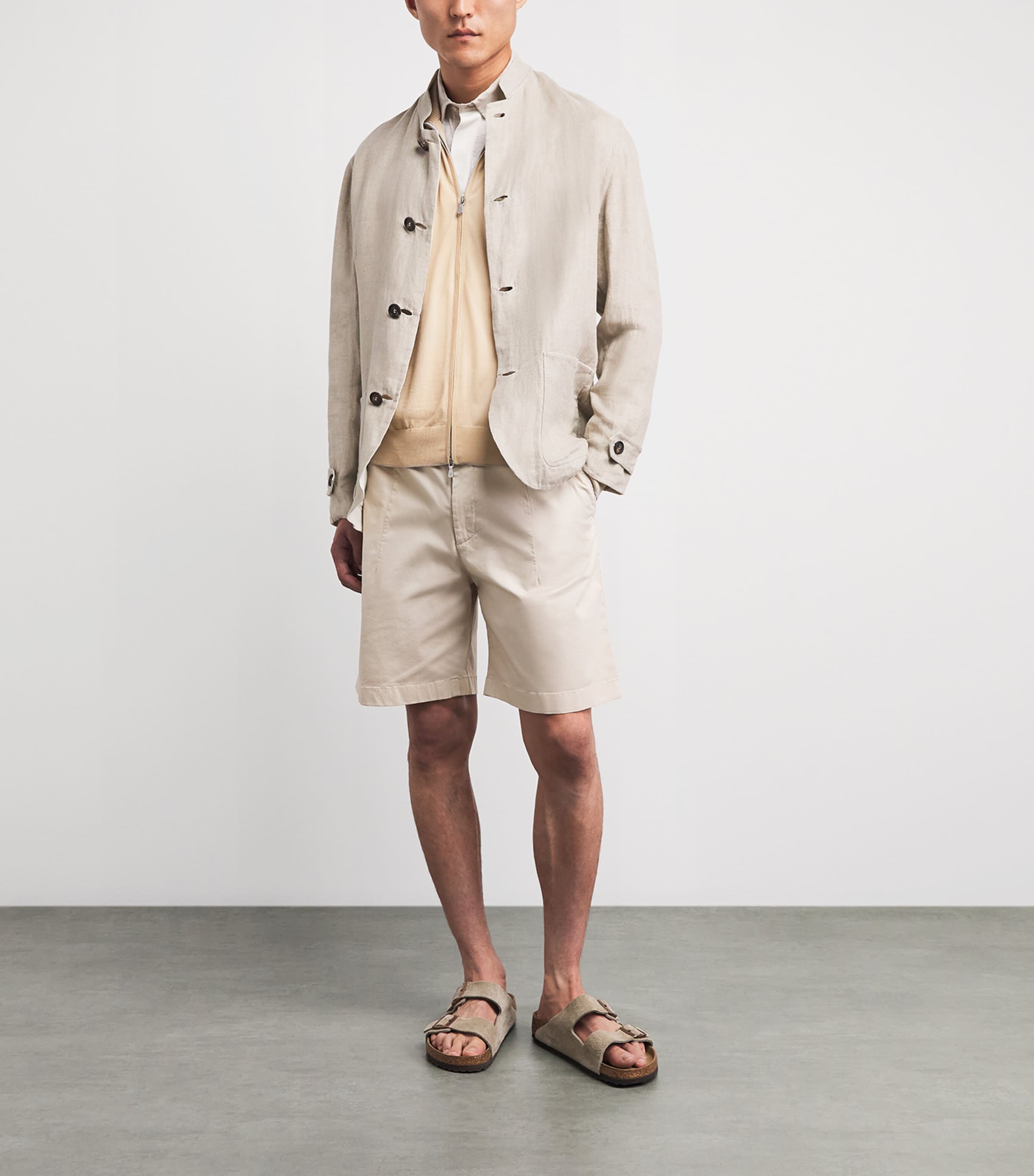 Eleventy Mens Wool Zip-Up Cardigan Coriandolo E Grigio Image 2