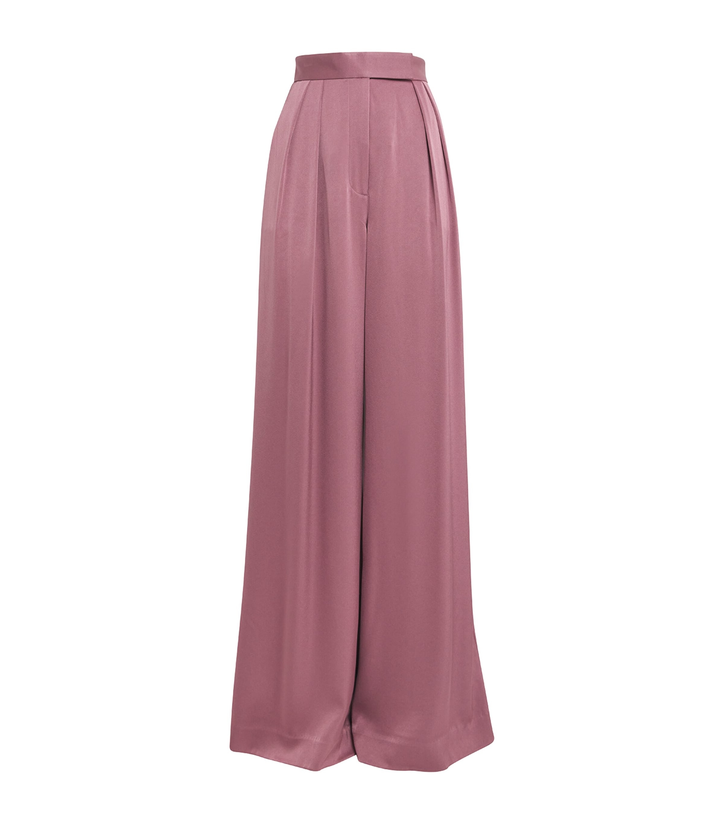 Shop Alex Perry Satin Crepe Wide-leg Trousers In Purple