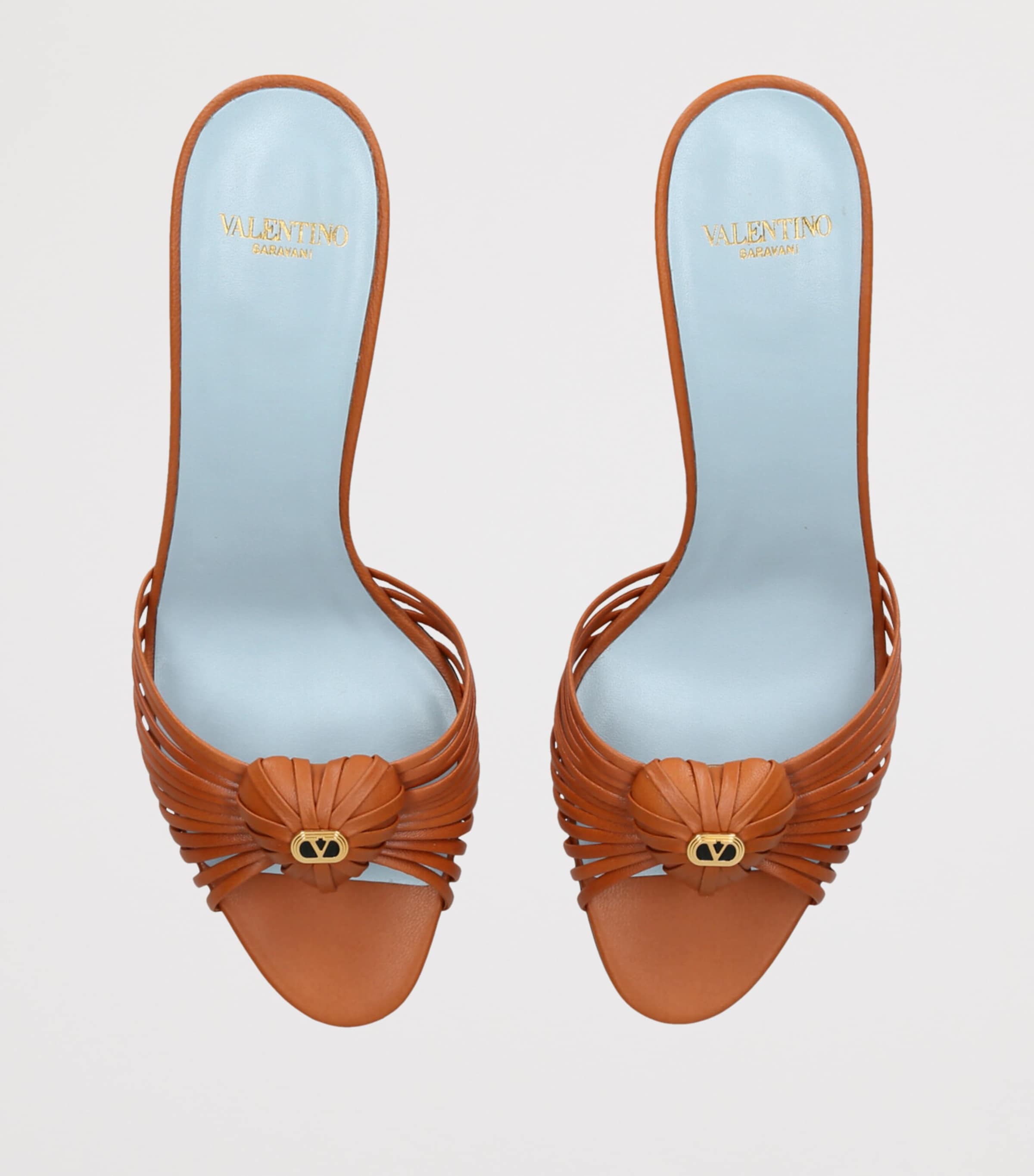 Valentino Garavani Beige Leather Royal Heeled Mules 65 | Harrods US