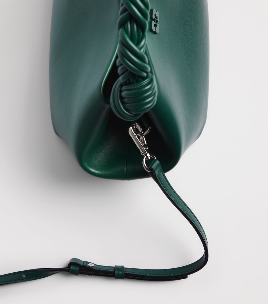 GANNI Small Bou Top-Handle Bag Dark Green Image 6