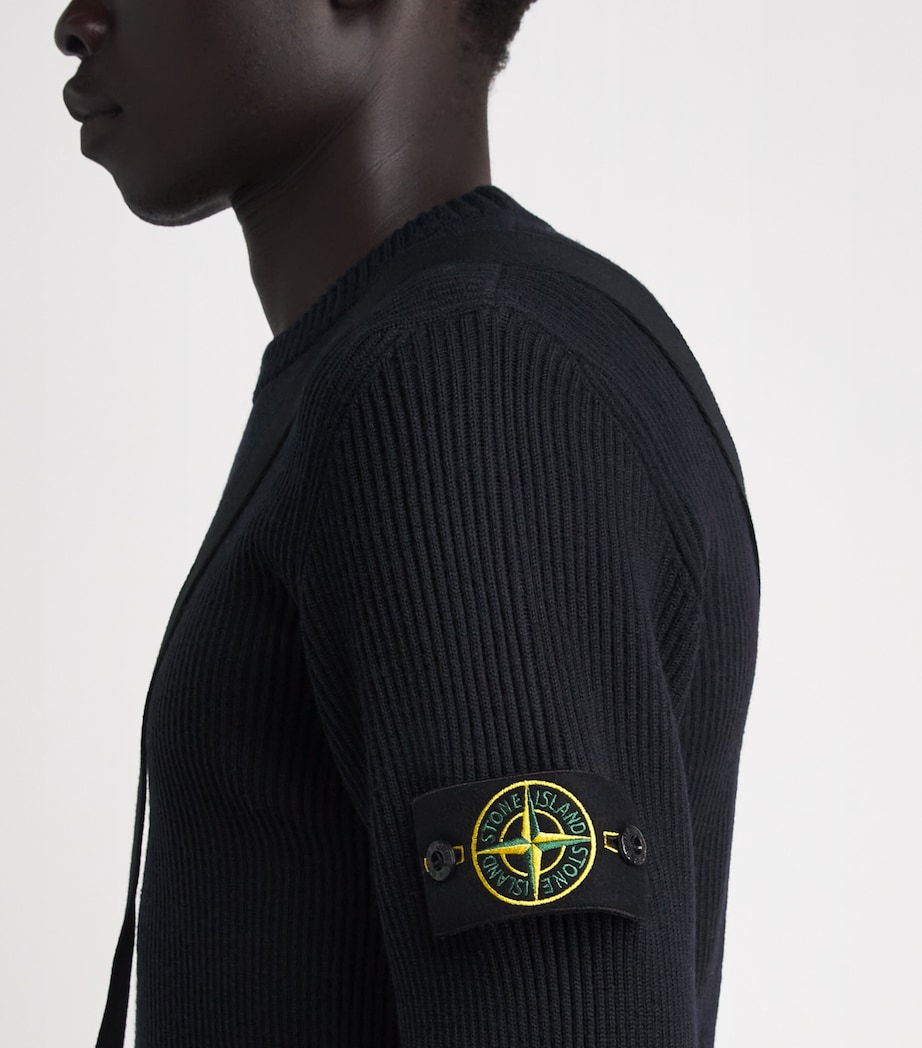 Stone Island Mens Wool Compass Sweater Image 3
