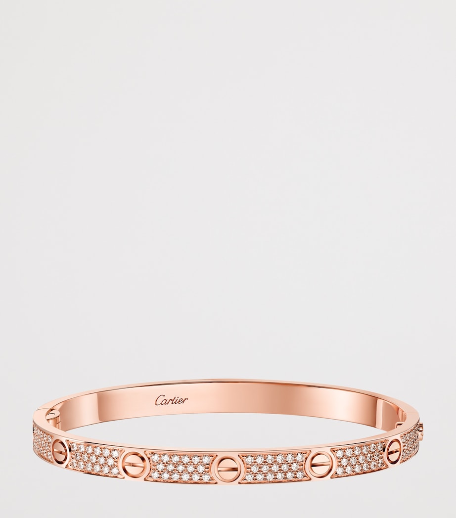 Medium Rose Gold and Diamond LOVE Bracelet ROSE GOLD Image 8