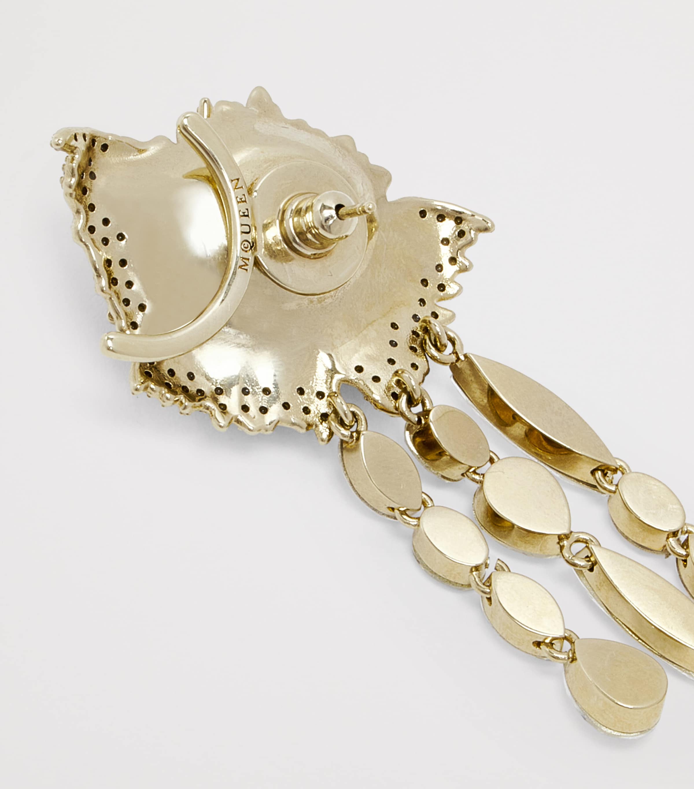 McQueen Embellished Carnation Drop Earrings Image 2