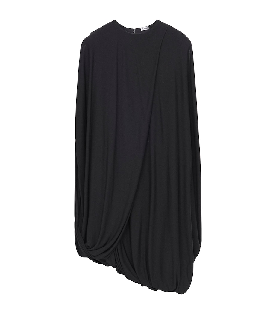 Draped Mini Dress BLACK Image 1