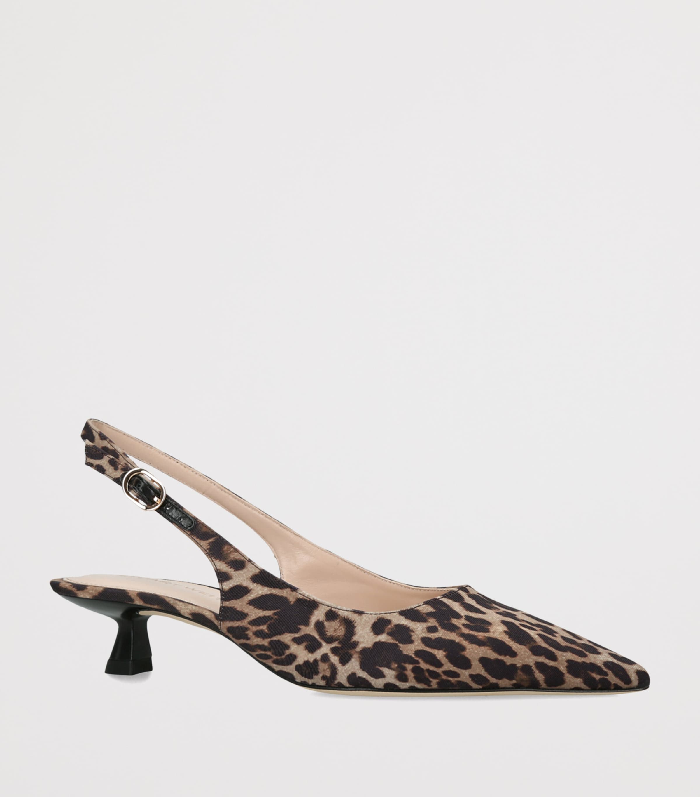 Stuart Weitzman Leopard Stuart Sculpt Slingback Pumps 35 Brown/oth Image 2