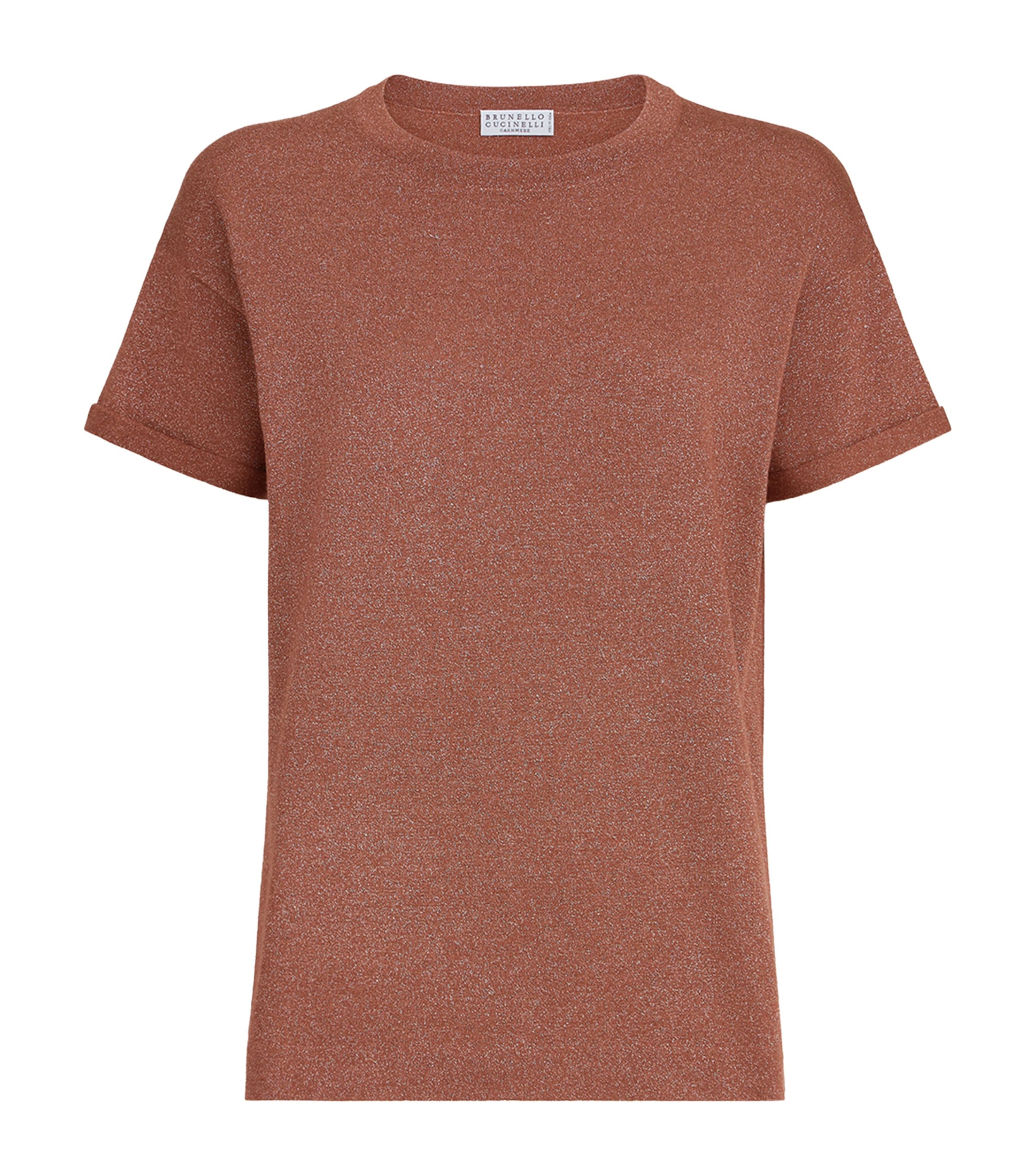 Brunello Cucinelli Womens Cashmere-Blend Sparkling T-Shirt Image 1