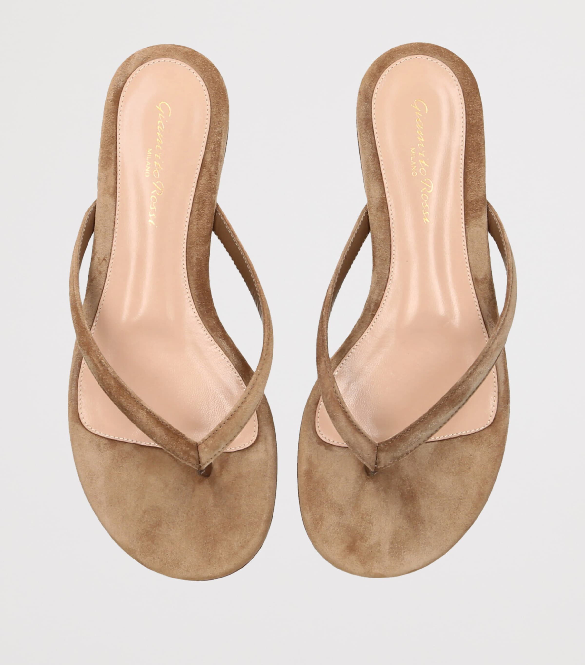 Suede Calypso Sandals CAMEL Image 4