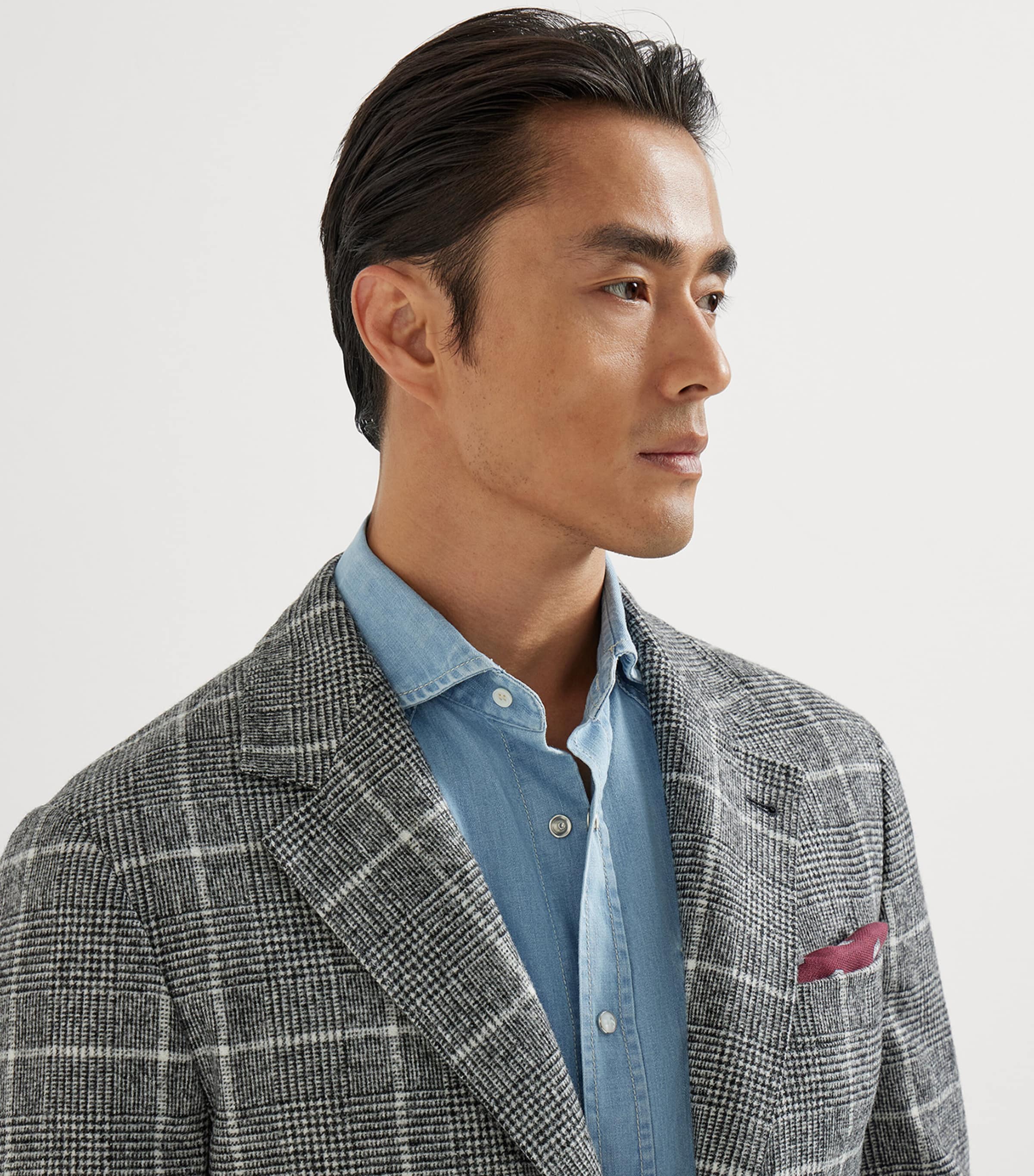 Alpaca-Wool-Blend Prince of Wales Check Blazer C012 Image 6