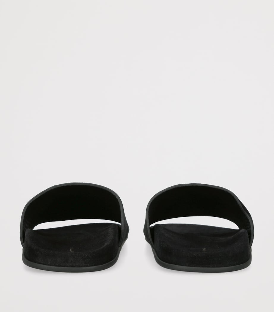 Hugh Suede Slides BLACK Image 2