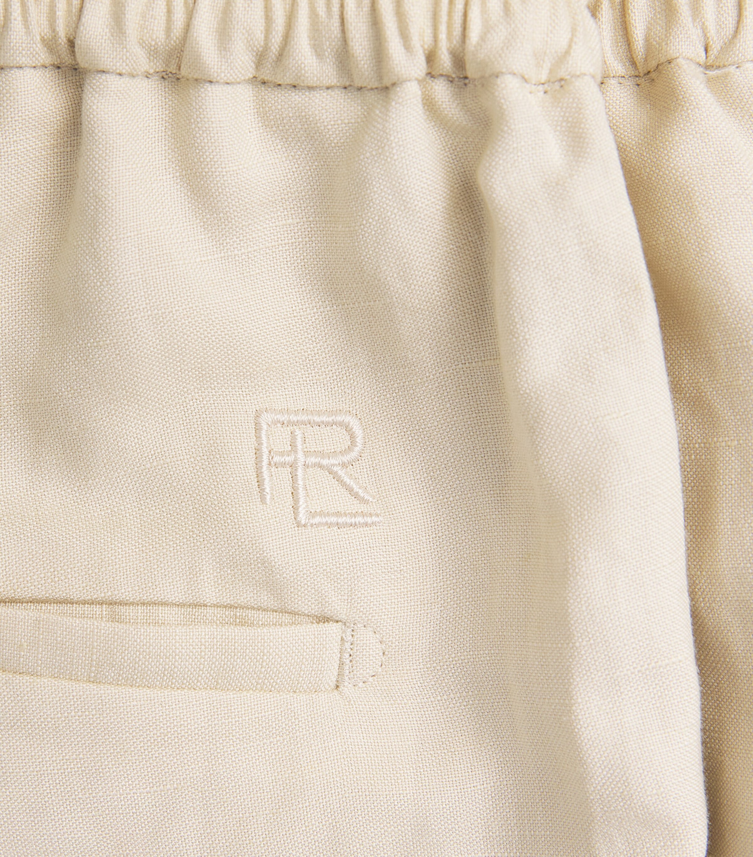 Ralph Lauren Purple Label Mens Silk-Linen Chino Shorts Limestone Image 6