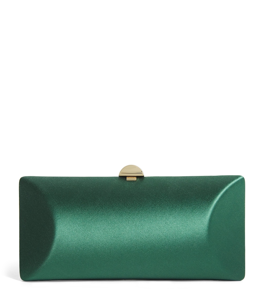 Silk Satin Clutch Bag 0455 SAGE GREEN Image 1