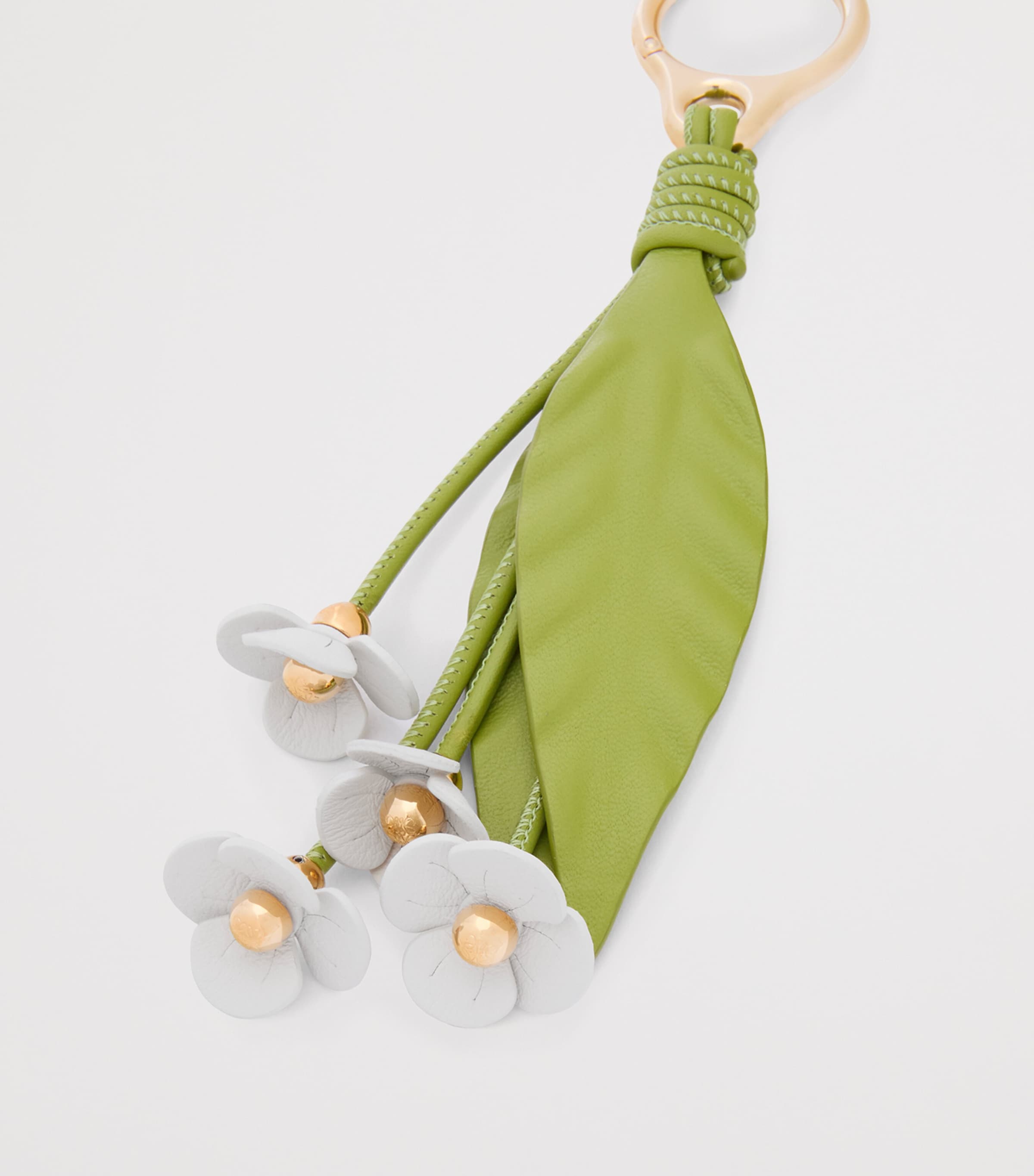 LOEWE Green Strawberry Flower Bag Charm | Harrods US