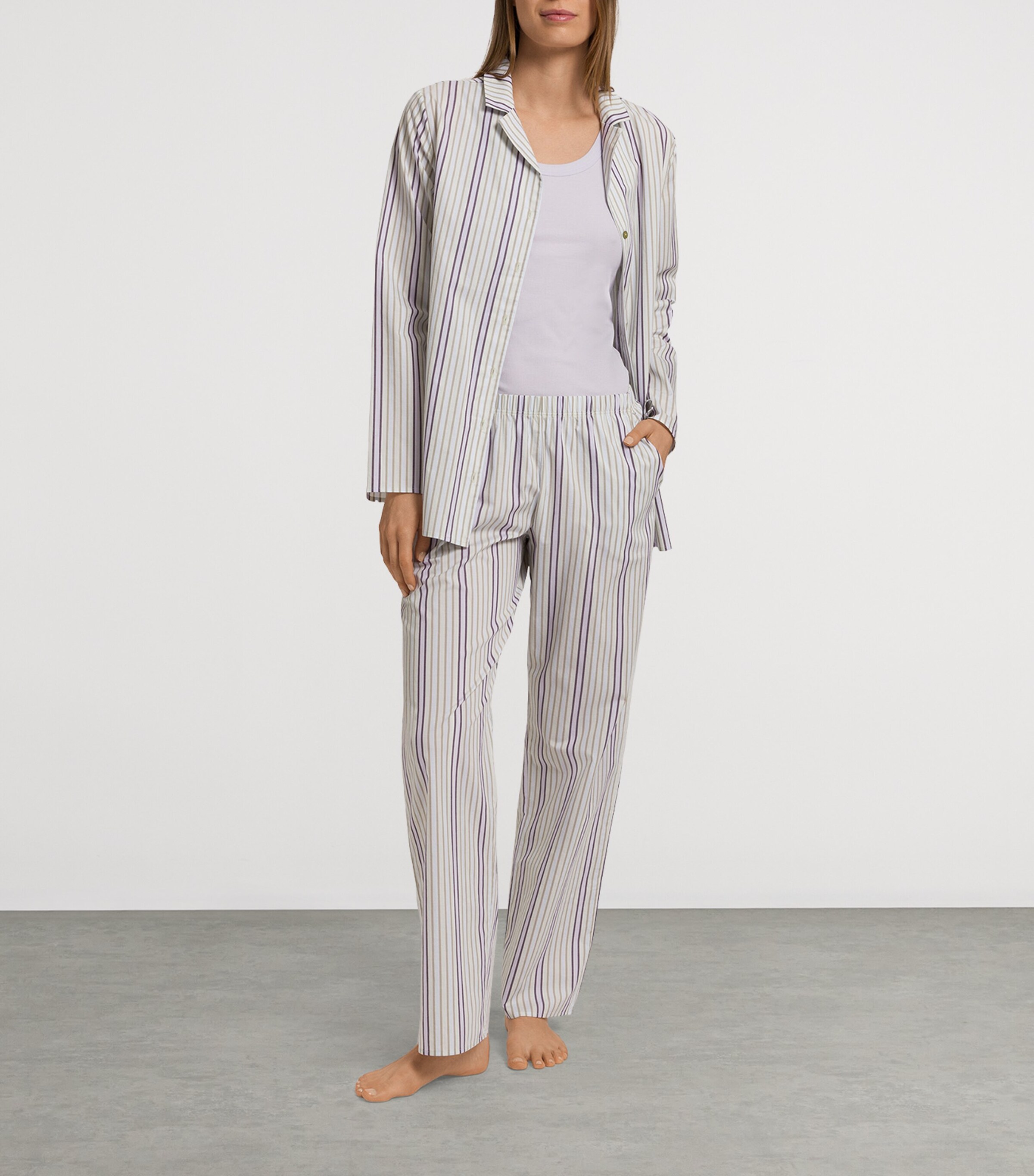 Hanro Cotton Stripe Pyjama Shirt | Women Clothing | Nightwear | Pyjamas | Designers | Hanro Hanro Cotton Stripe Pyjama Shirt | Women Clothing | Nightwear | Pyjamas | Designers | Hanro