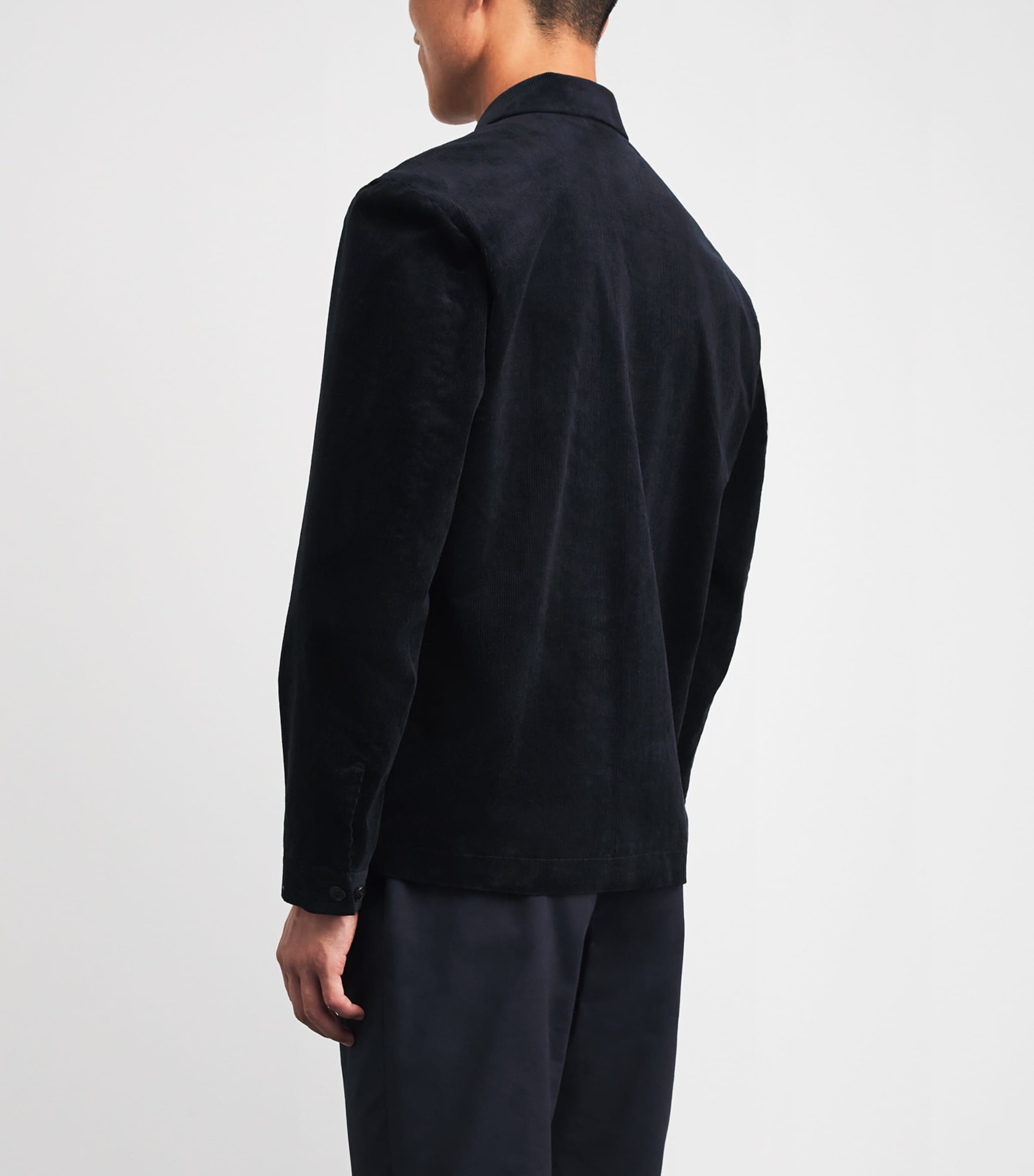 Sunspel Mens Corduroy Harrington Jacket Navy Image 5