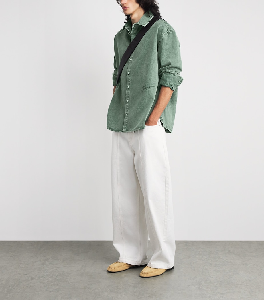 Jacquemus Mens Denim Simon Shirt Green Image 2
