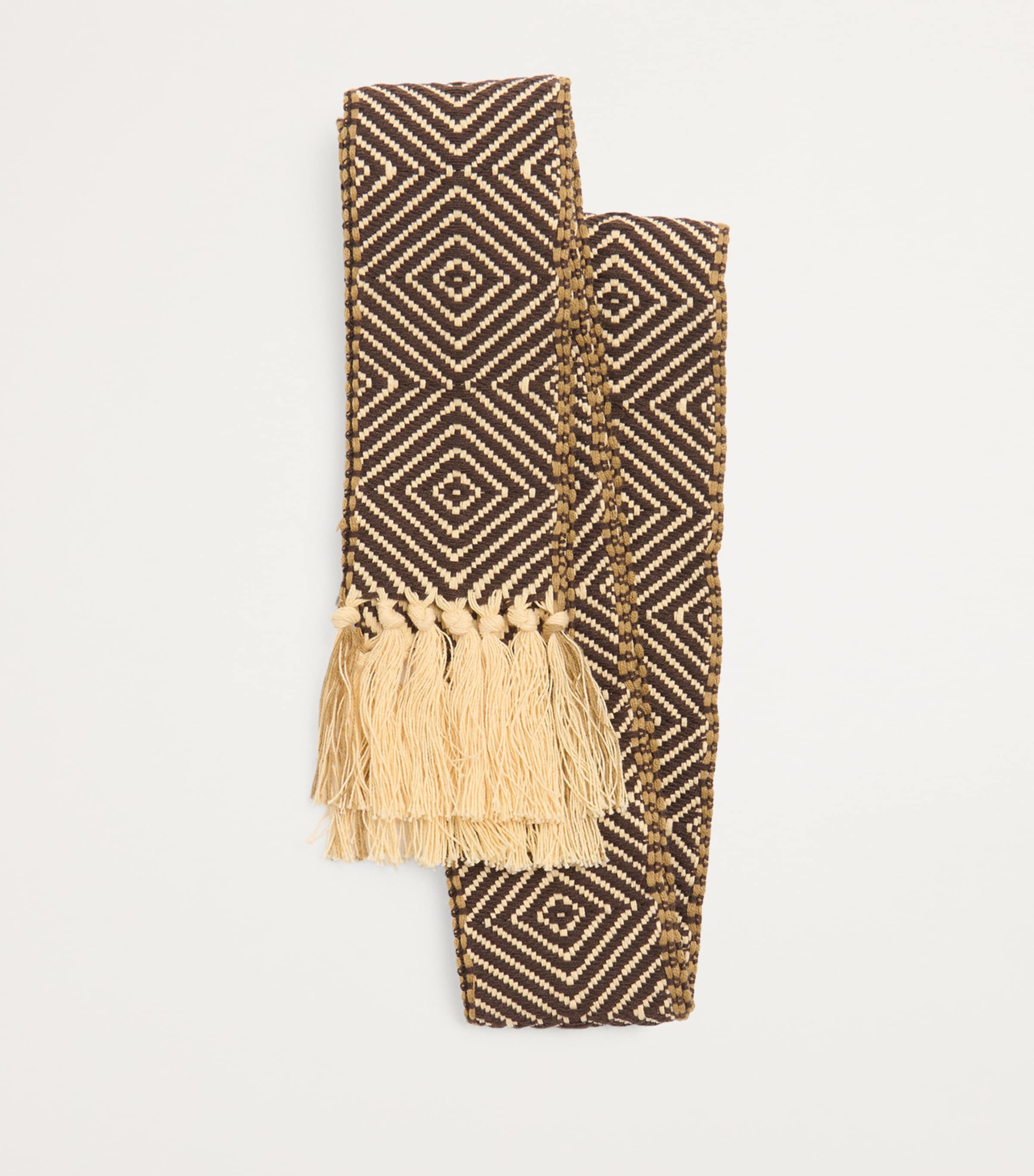 Cotton-Blend Jacquard Scarf N48 Image 4