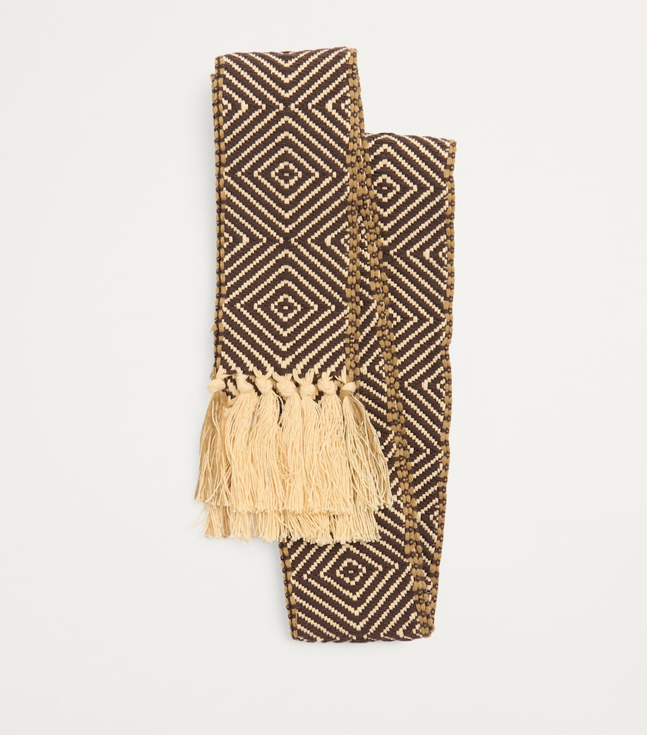 Cotton-Blend Jacquard Scarf N48 Image 4