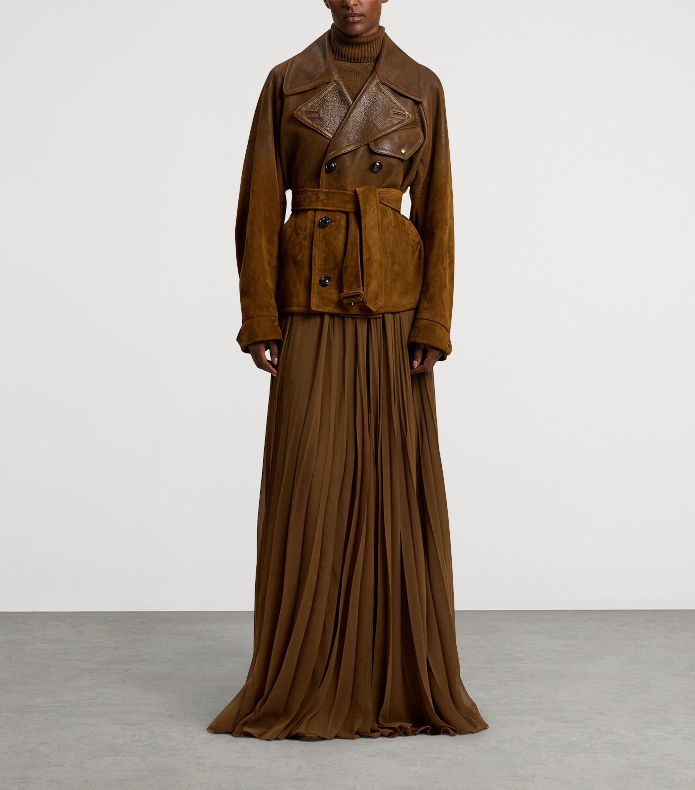 Lamsbkin Eldridge Moto Jacket DISTRESSED BROWN Image 11